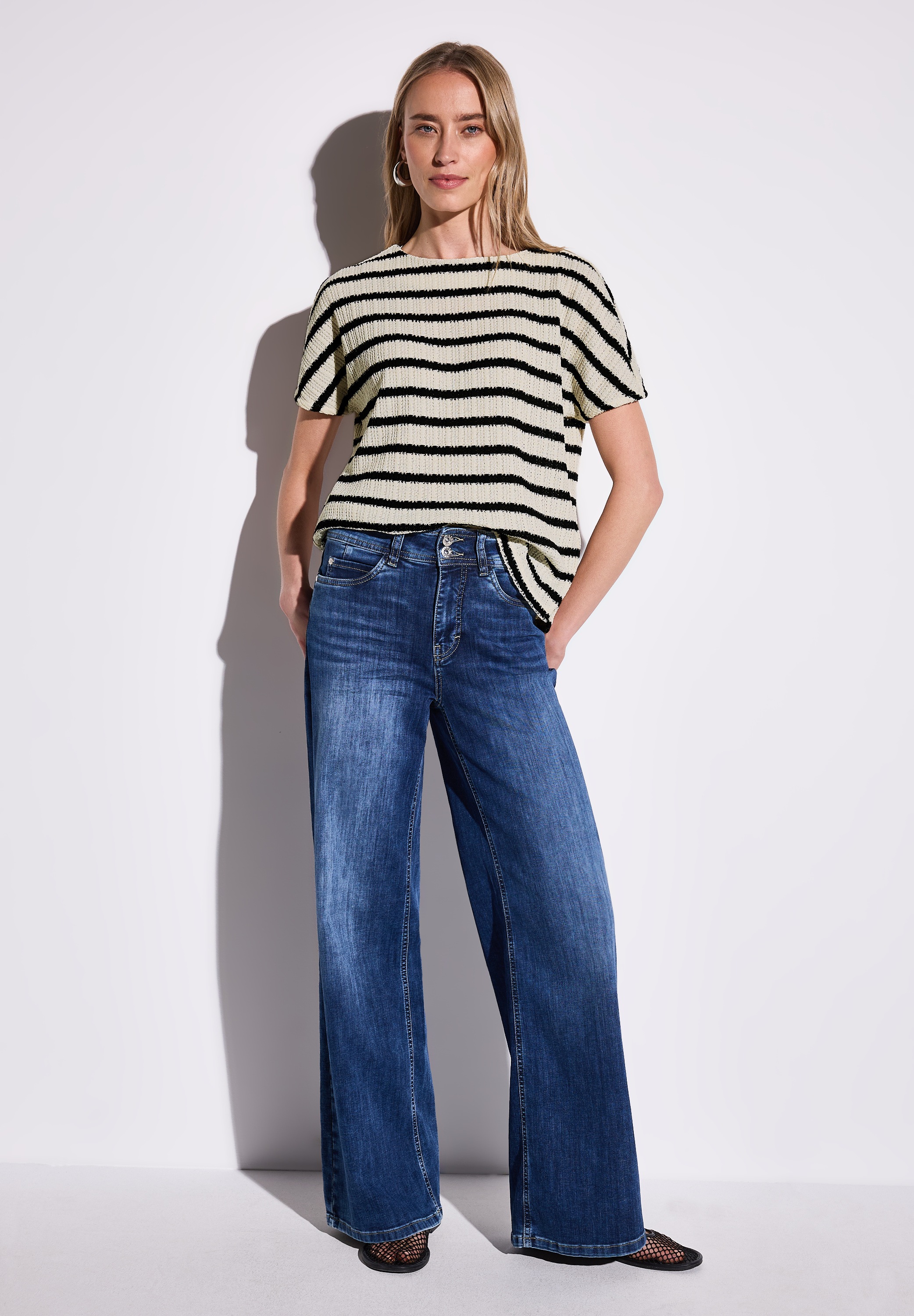STREET ONE T-Shirt, mit U-Boot-Ausschnitt