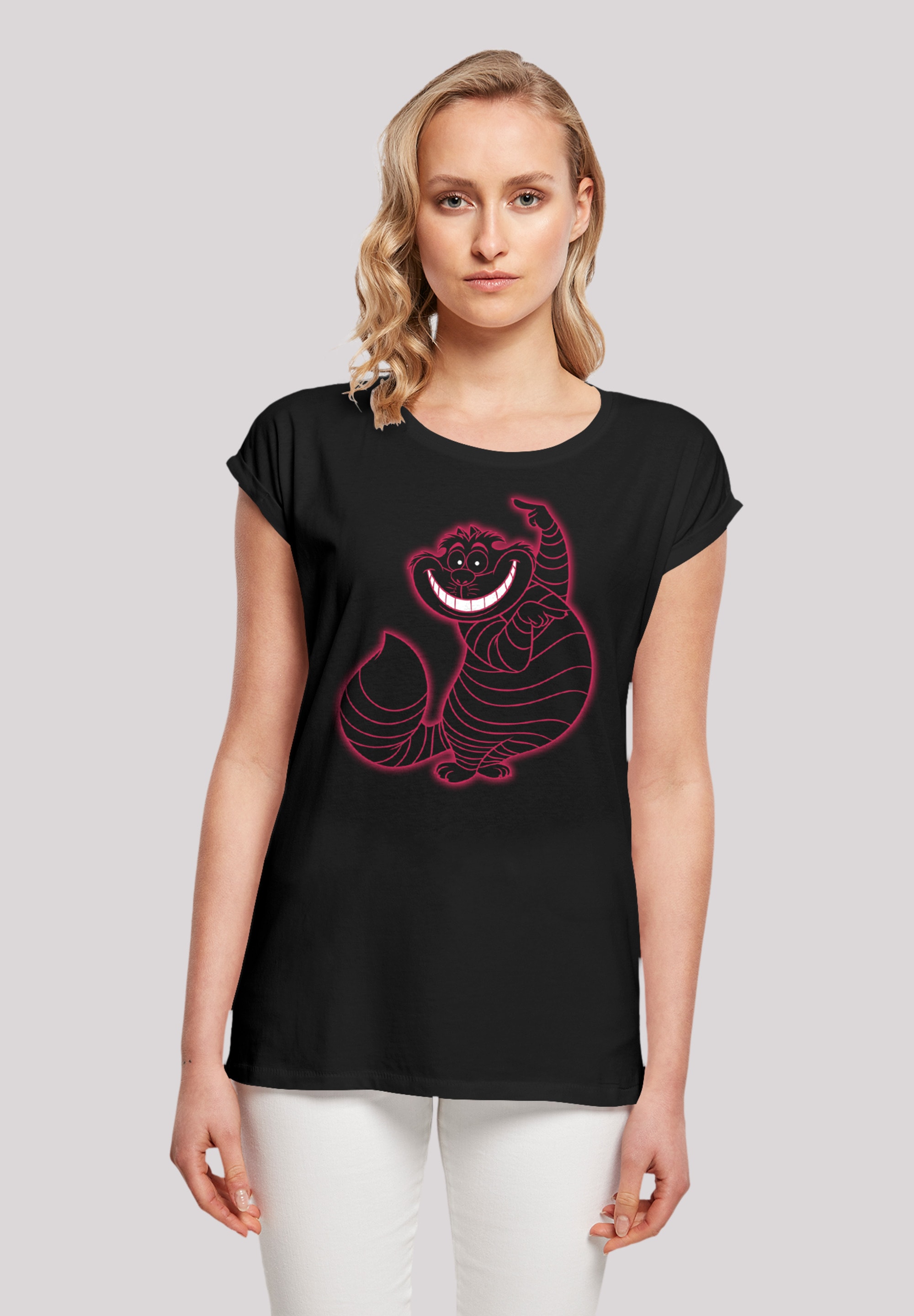 T-Shirt »Disney Alice im Wunderland Cheshire Cat Pinky«, Premium Qualität