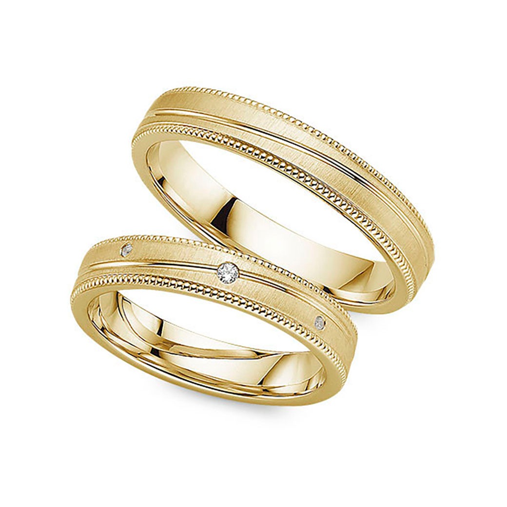 PHÖNIX Damen Trauring "Schmuck Geschenk Partnerring Ehering Goldring", 60, ohne Zirkonia, Gelbgold 333, 4mmgelbgoldfarben, Gelbgold 333, Fingerringe,