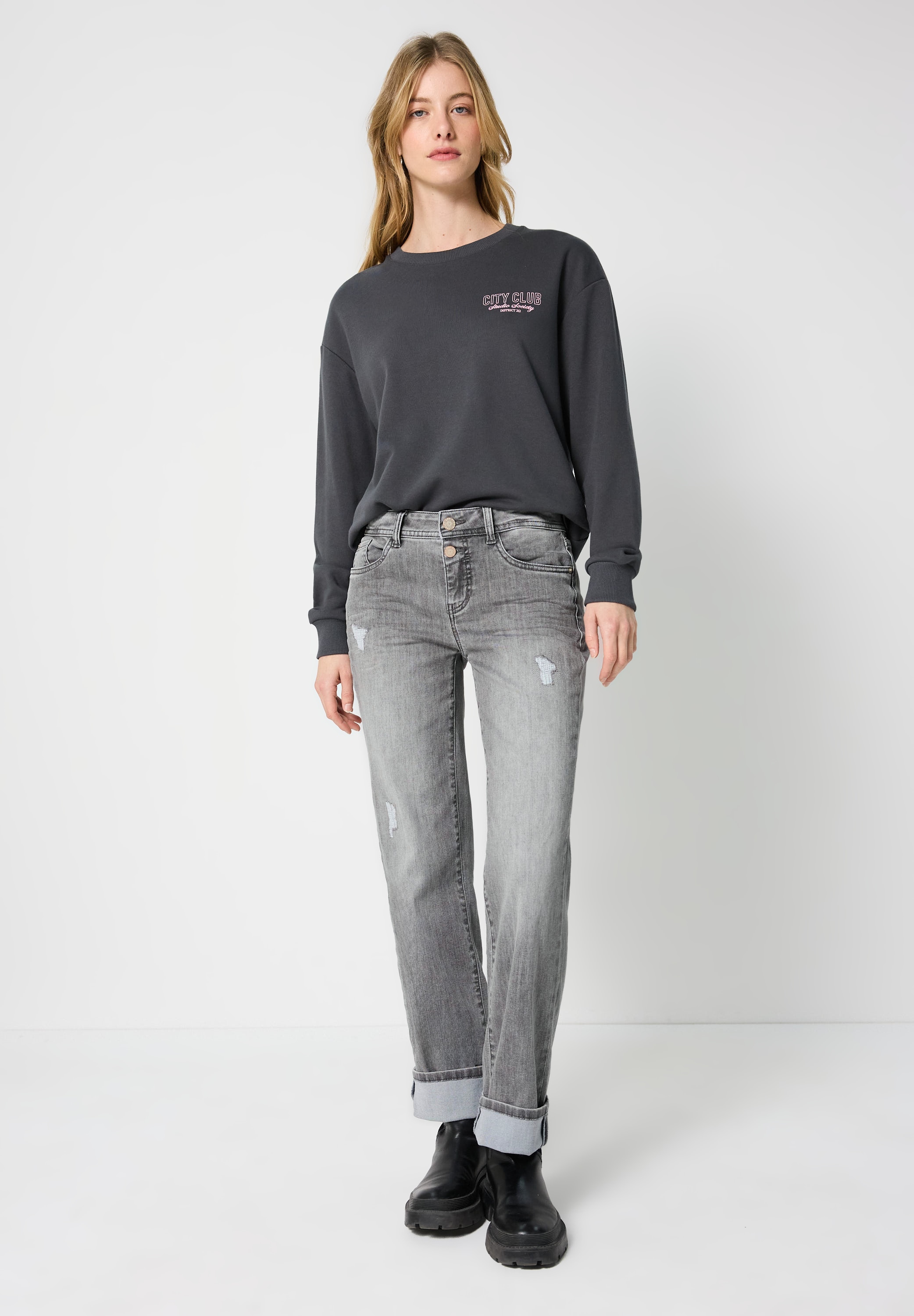 STREET ONE STUDIO Comfort-fit-Jeans aus Baumwolle mit Stretchanteil