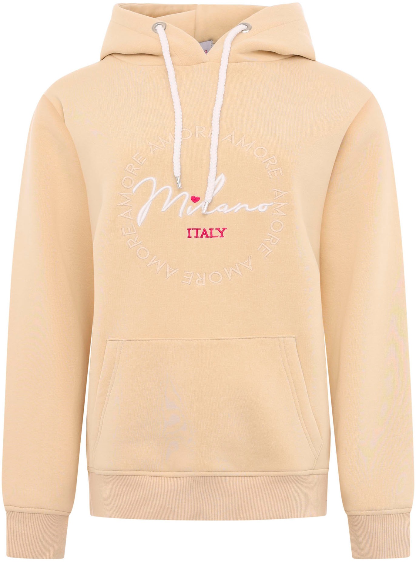 Zwillingsherz Hoodie, mit "Amore"-Aufstick und Herzchen am Rücken, Kapuze günstig online kaufen
