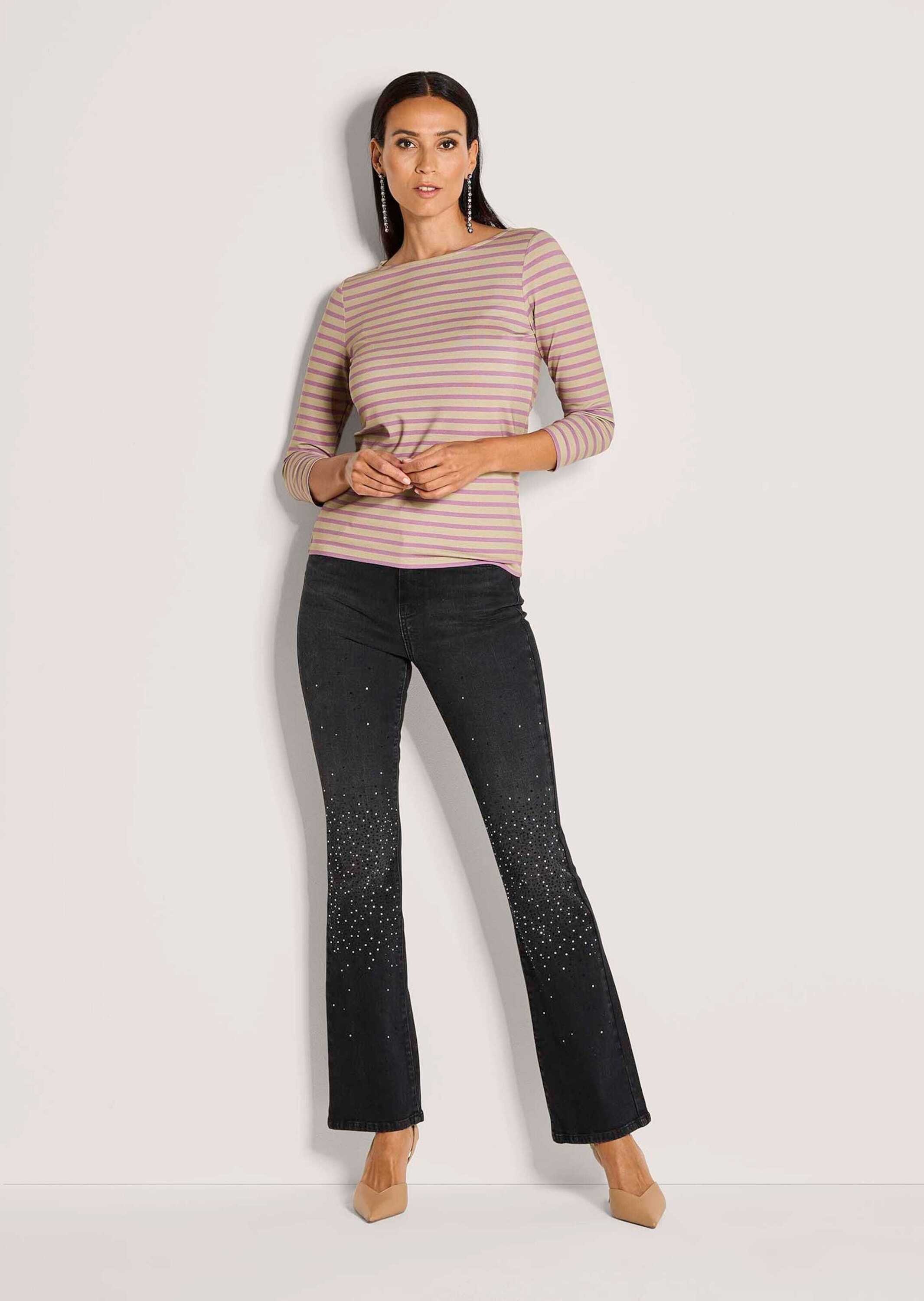 MADELEINE 3/4-Arm-Shirt "Shirt Ringelshirt mit U-Boot-Ausschnitt, Halbarm" günstig online kaufen