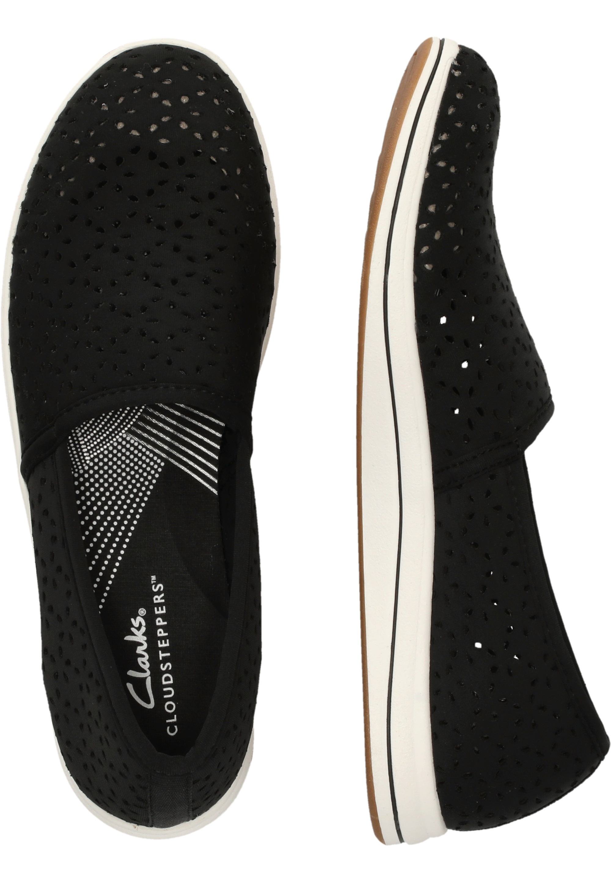 Clarks Slipper »Brinkley«, im luftigen, perforierten Design