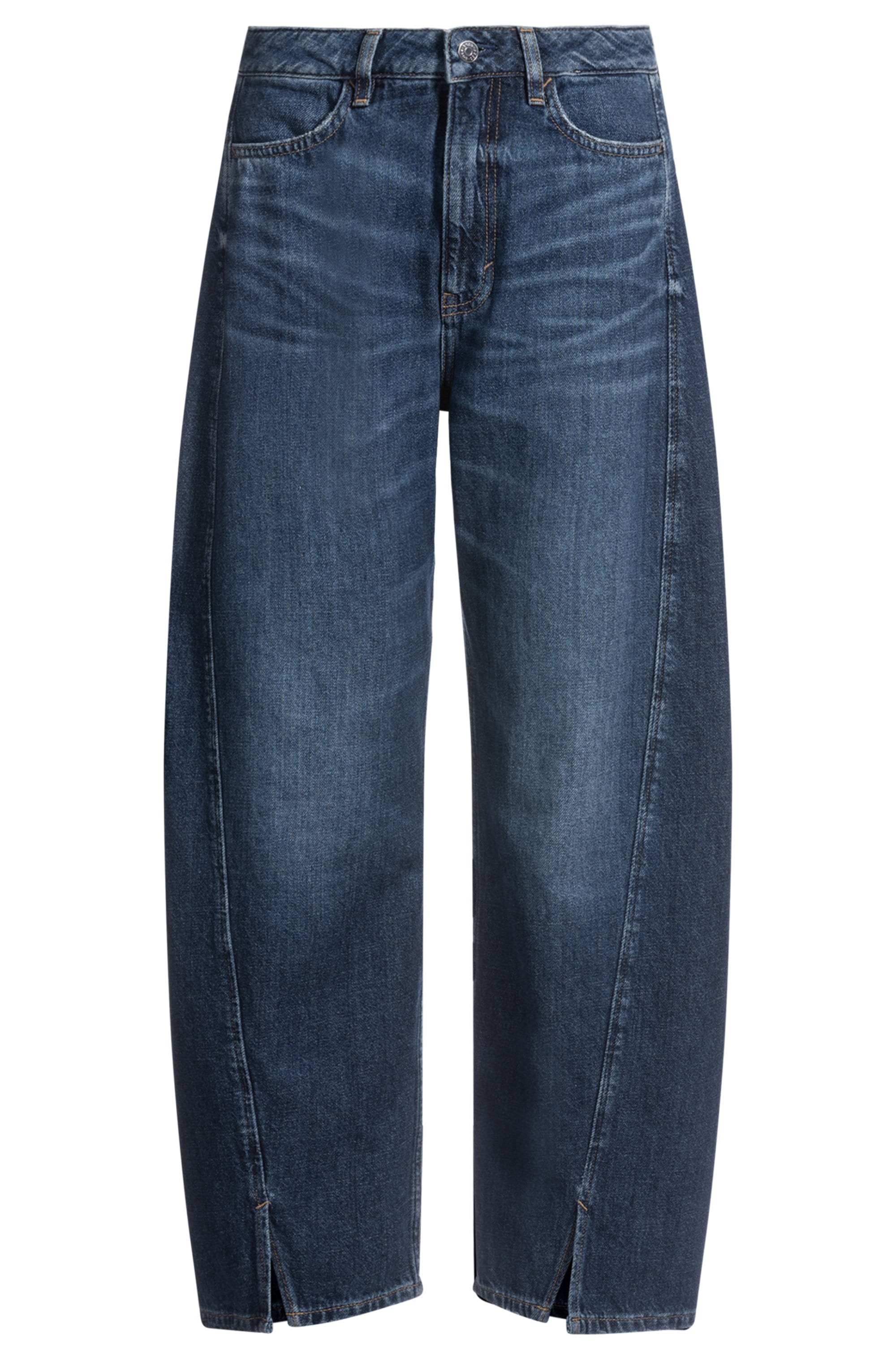 BOSS ORANGE Weite Jeans »Baloon High Rise Premium Damenmode«, (BOSS ORANGE DENIM), mit BOSS-Badge