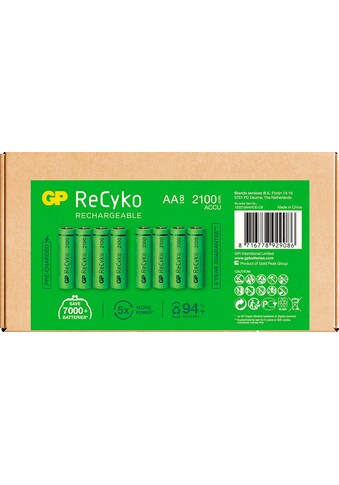 GP Batteries Akku »8er Box AA Akku NiMH 2100 mAh ReCyko 1,2V«, Mignon, 2100 mAh kaufen