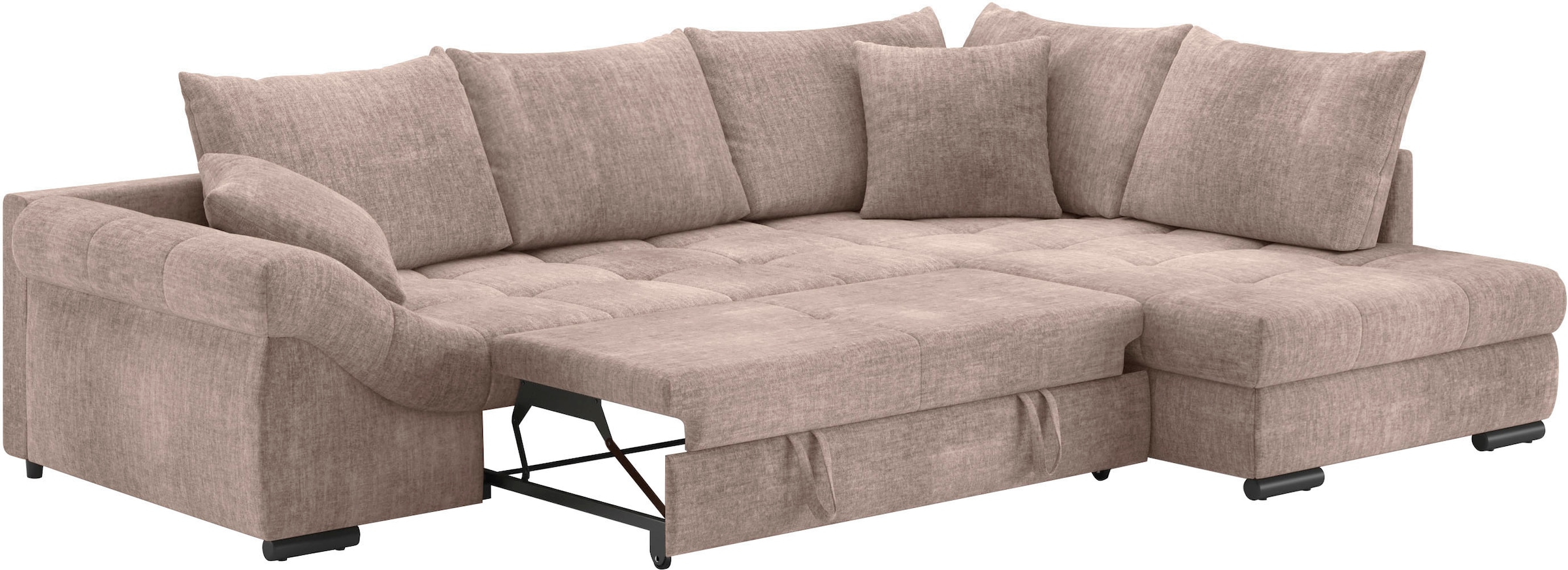 Mr. Couch Ecksofa »Allegro, L-Form«, mit Hochschläfer-Bettauszug, wahlweise mit Kaltschaum