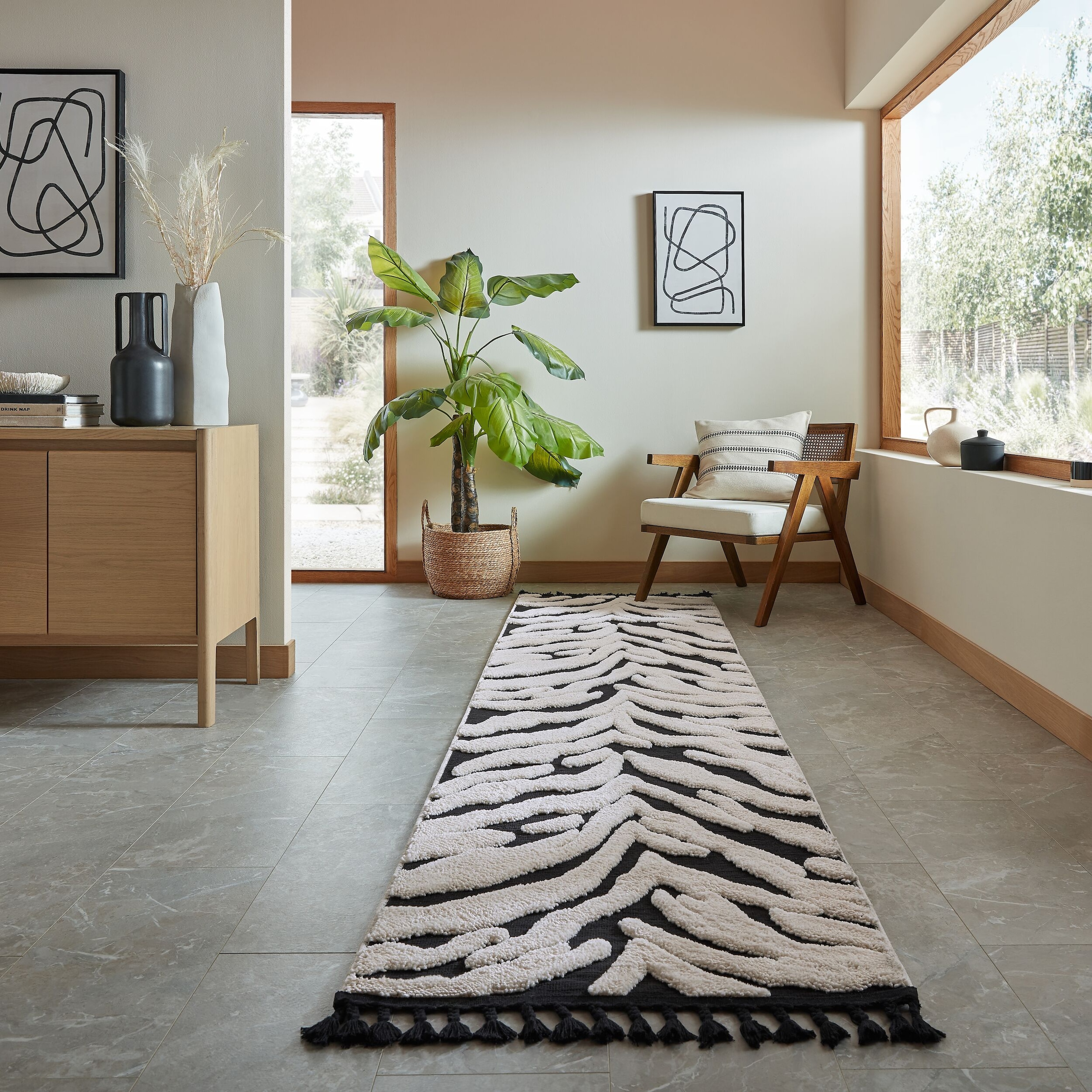 FLAIR RUGS Teppich "ESRA ZEBRA" rechteckig 20 mm Höhe