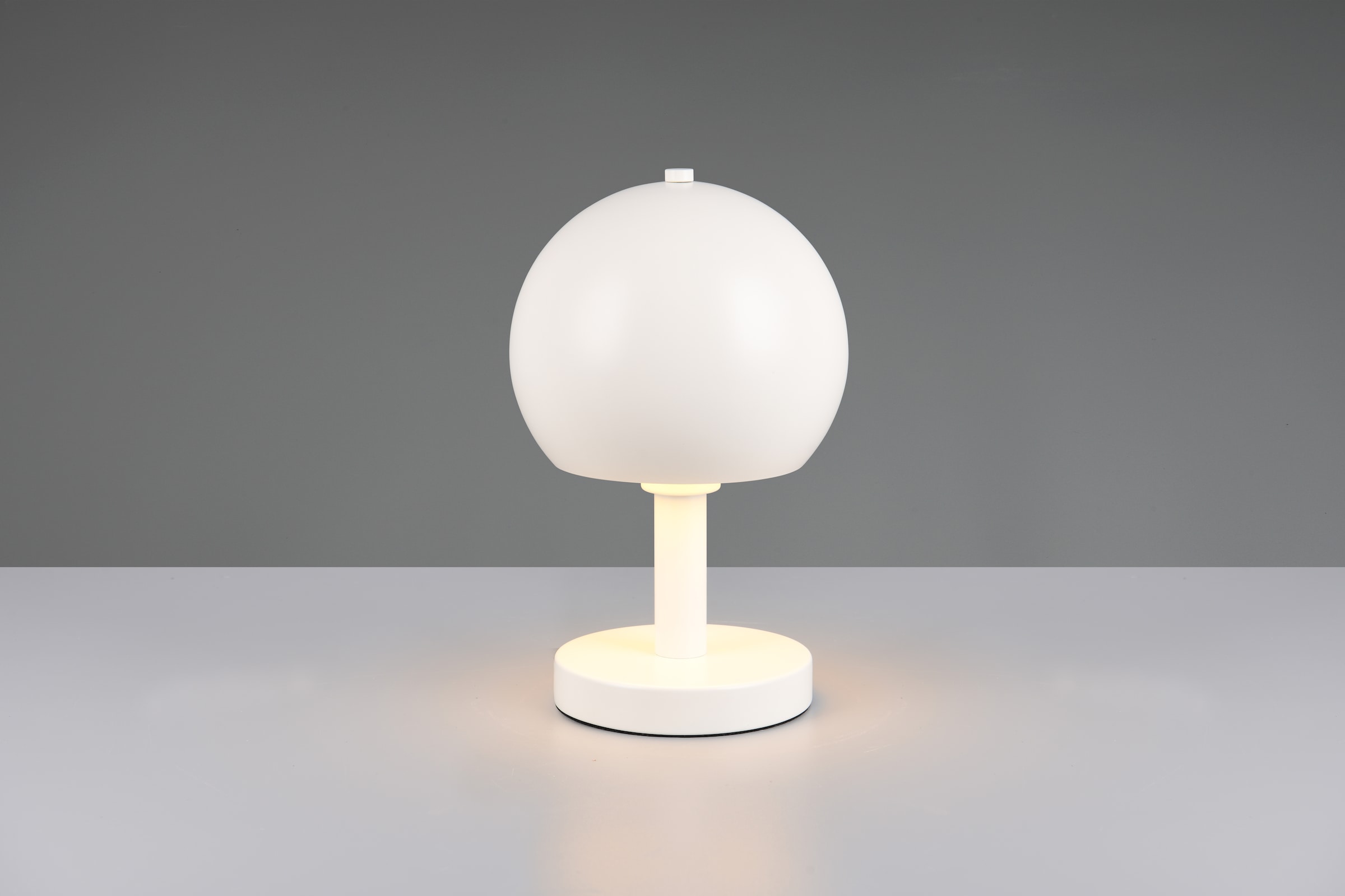 Leonique Tischlampe »Christelle, Deko Tischleuchte mit Metallschirm Ø 18cm Höhe 29cm«, 1 flammig, Leuchtmittel E27 | Leuchtmittel wechselbar, exkl 1x E27 max 10W, indirektes Licht, Lichtaustritt nur nach unten