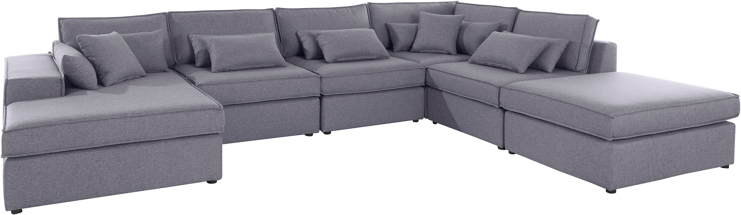 OTTO home Wohnlandschaft "Florid U-Form" 6 Teile, bestehend aus Modulen, vi günstig online kaufen