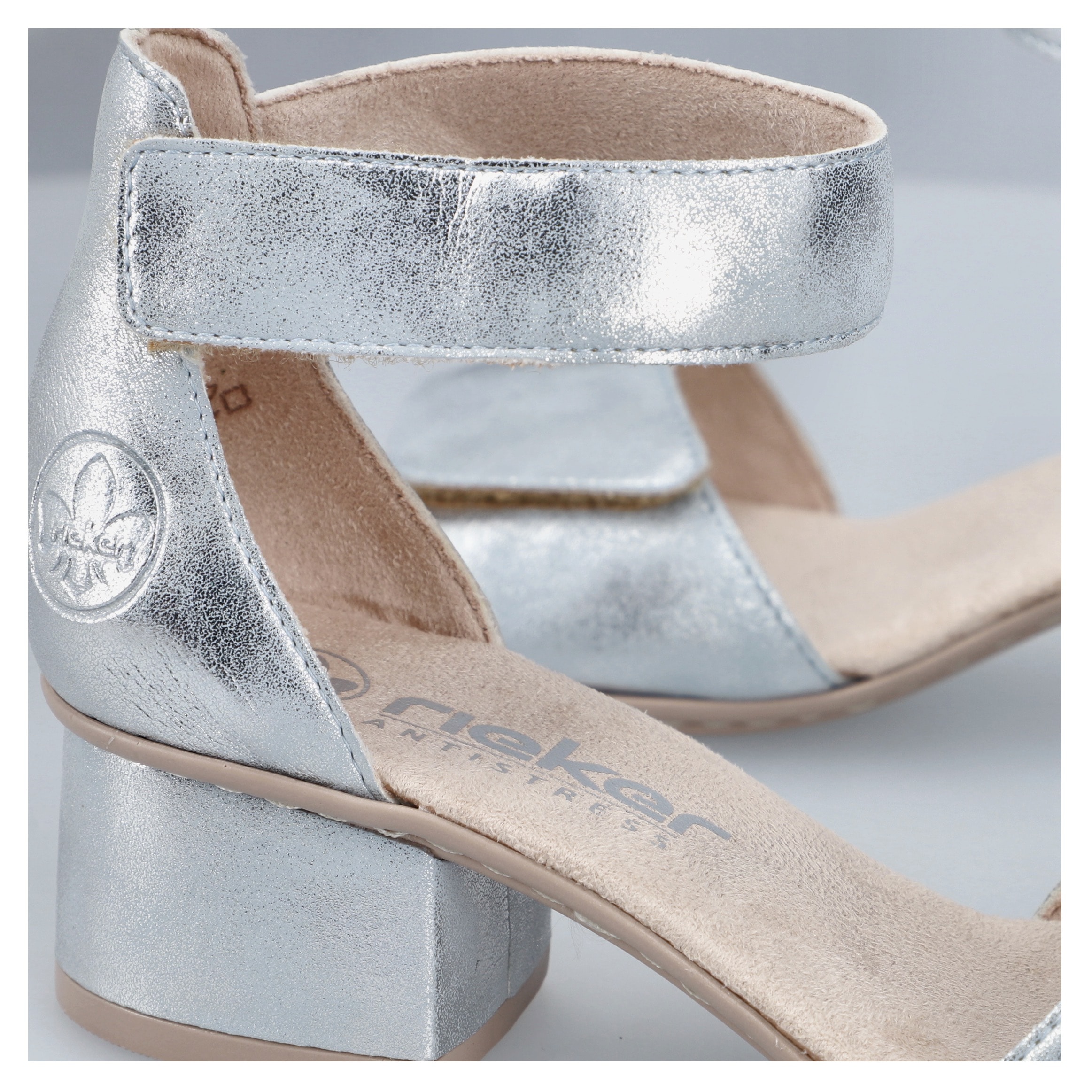 Rieker Sandalette, Sommerschuh, Sandale, Blockabsatz, mit praktischen Klettverschlüssen