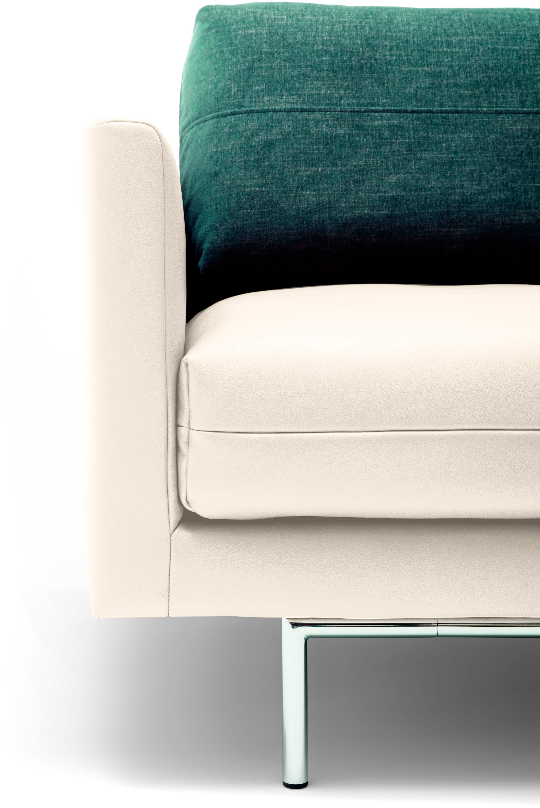 Creation BY ROLF BENZ 3,5-Sitzer »CR.414, Designsofa, edles Sofa, Loungesofa, Ledersofa, klares Design«, aus Leder oder Chenille, erstklassiger Sitzkomfort, legere Polsterung