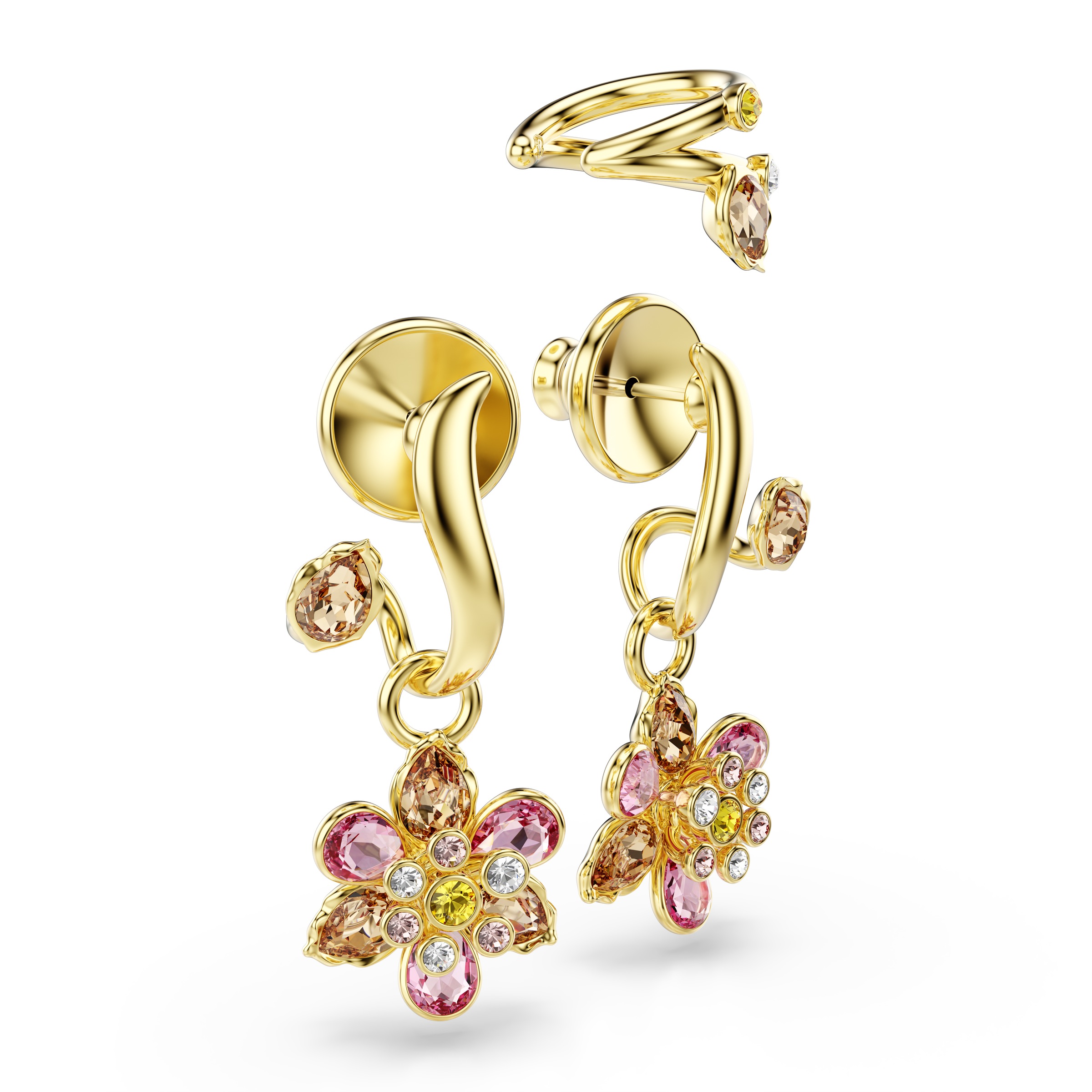 Swarovski Paar Ohrstecker mit Ohrklemme »Schmuck Geschenk Idyllia Ohrringe«, (Set, 3 tlg.), mit Swarovski® Kristall
