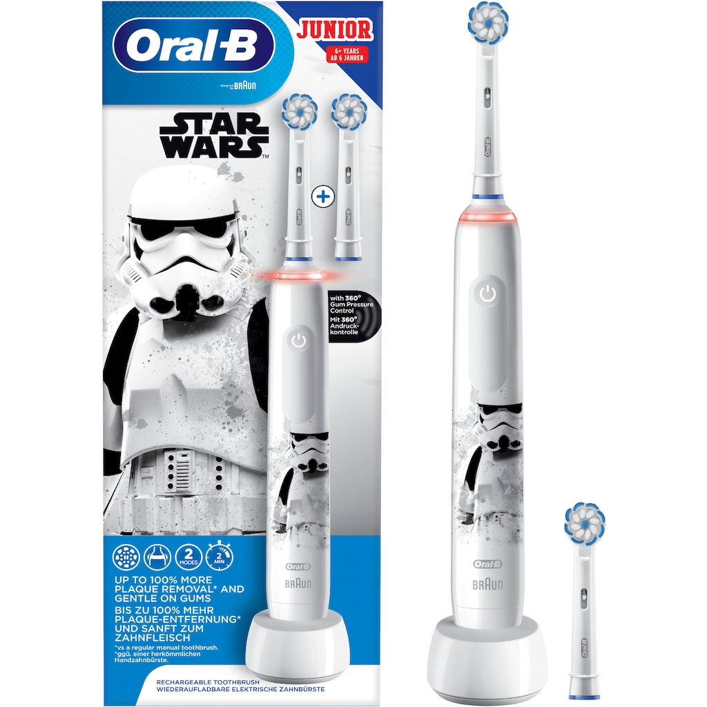 Oral-B Elektrische Zahnbürste »Junior Star Wars«, 2 St. Aufsteckbürsten