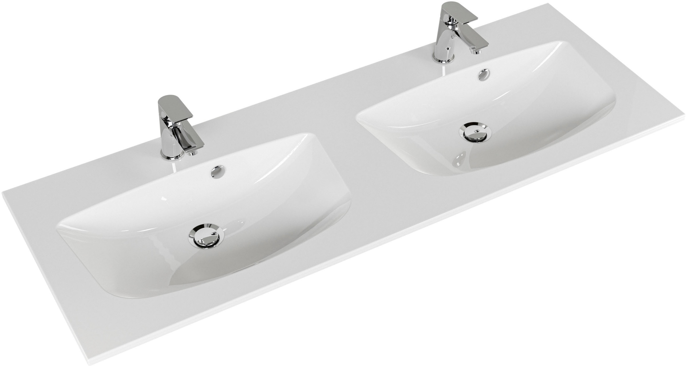 Saphir Waschtisch »Serie 6025 Mineralmarmor-Waschtisch mit Unterschrank, 132 cm breit«, Doppel-Waschplatz mit 4 Schubladen, hängend, verschiedene Ausführungen