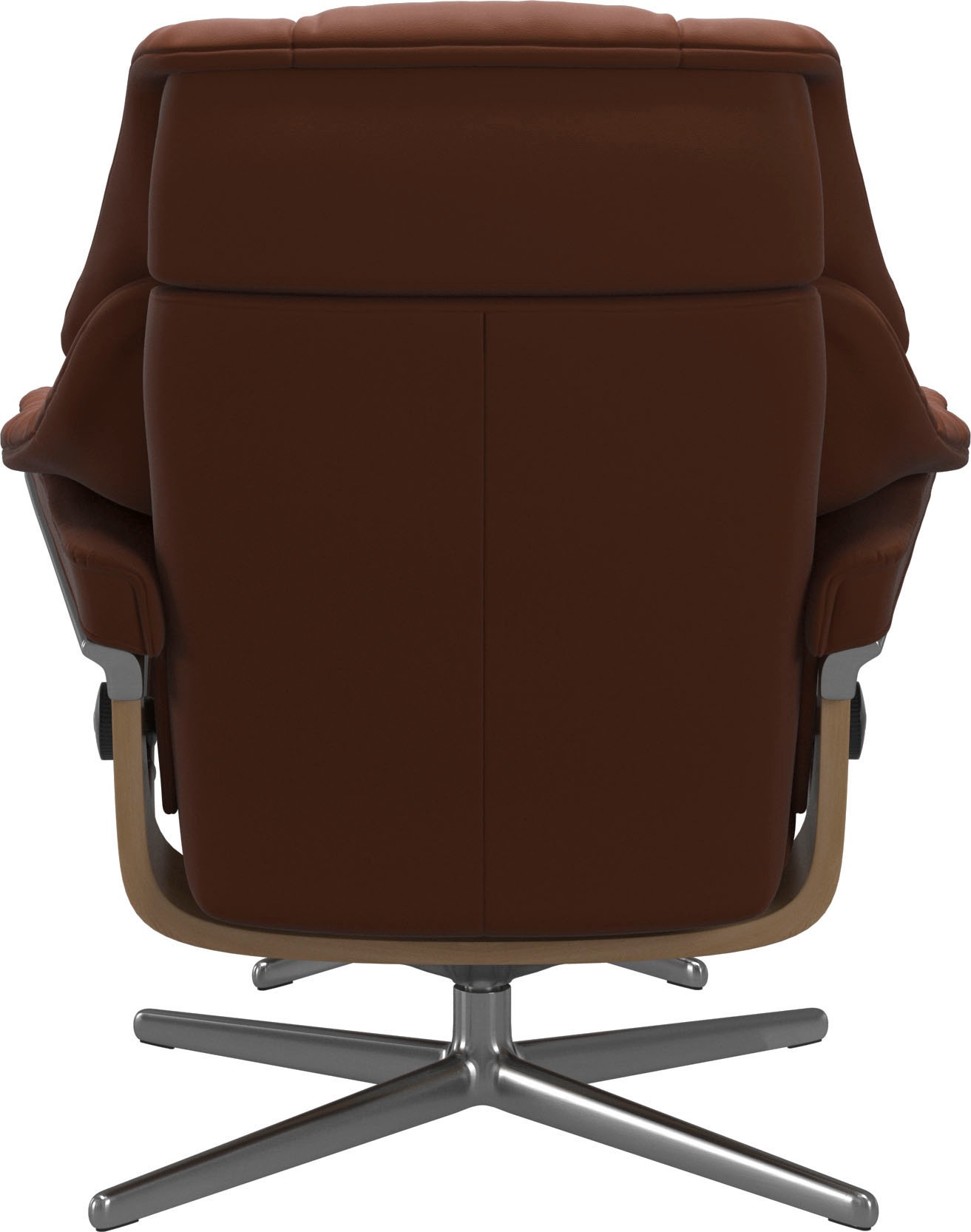 Stressless® Relaxsessel »Reno«, (Set, Relaxsessel mit Hocker), mit Hocker, mit Cross Base, Größe S, M & L, Holzakzent Eiche