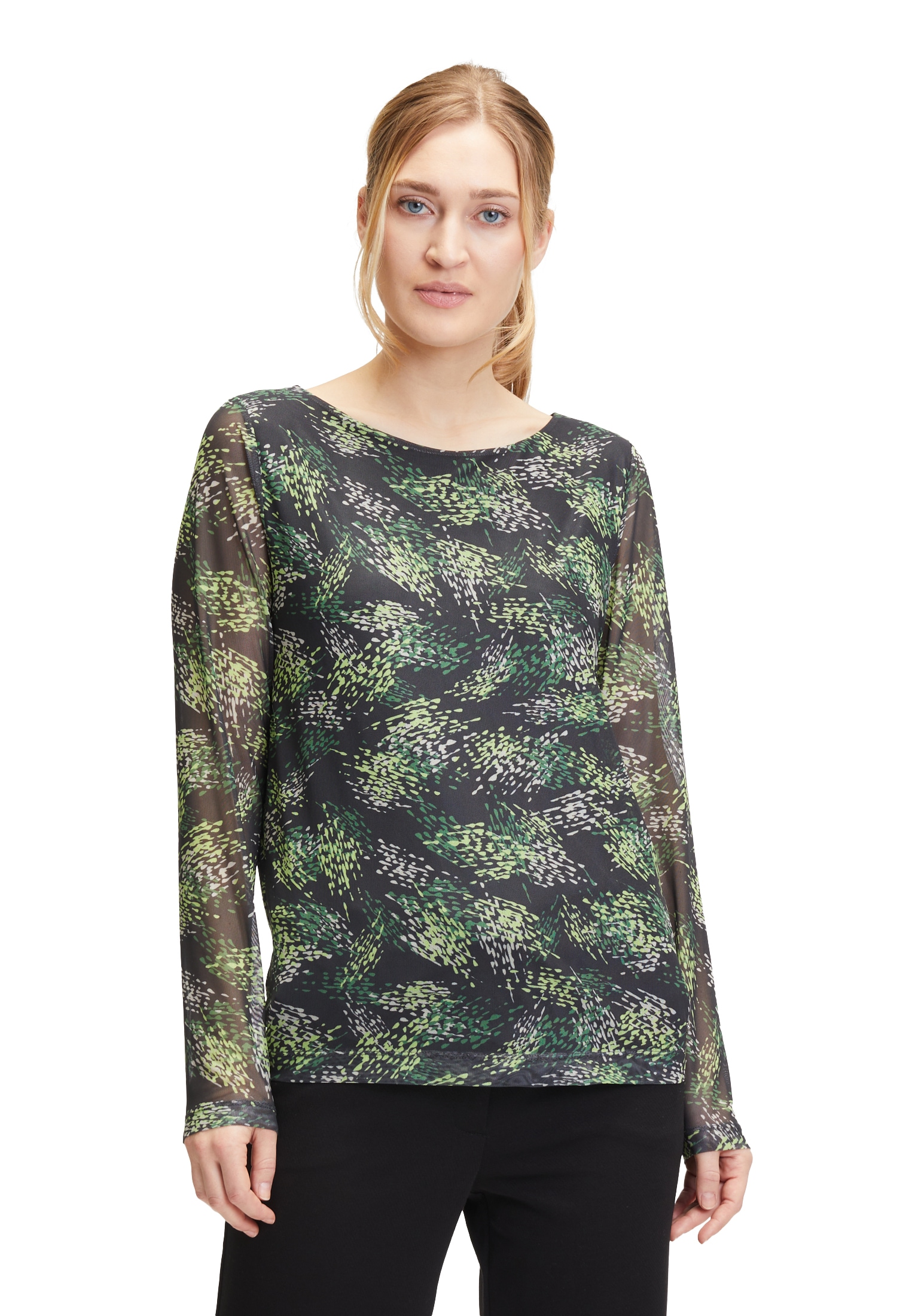 Betty&Co Kurzarmshirt "Betty & Co Damen Leicht transparentes Shirt", (1 tlg günstig online kaufen