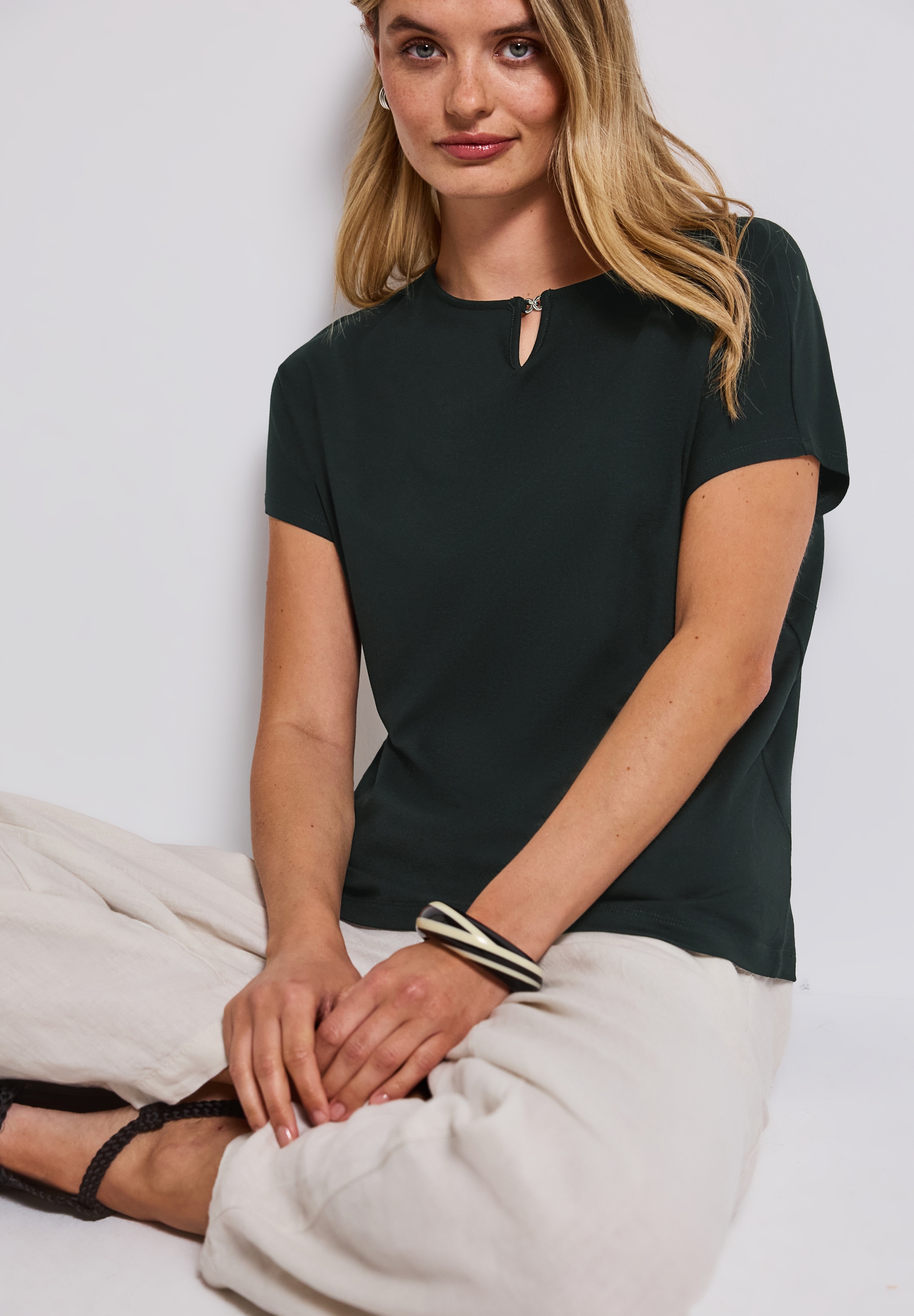 STREET ONE Shirttop, mit Cut-Out Detail