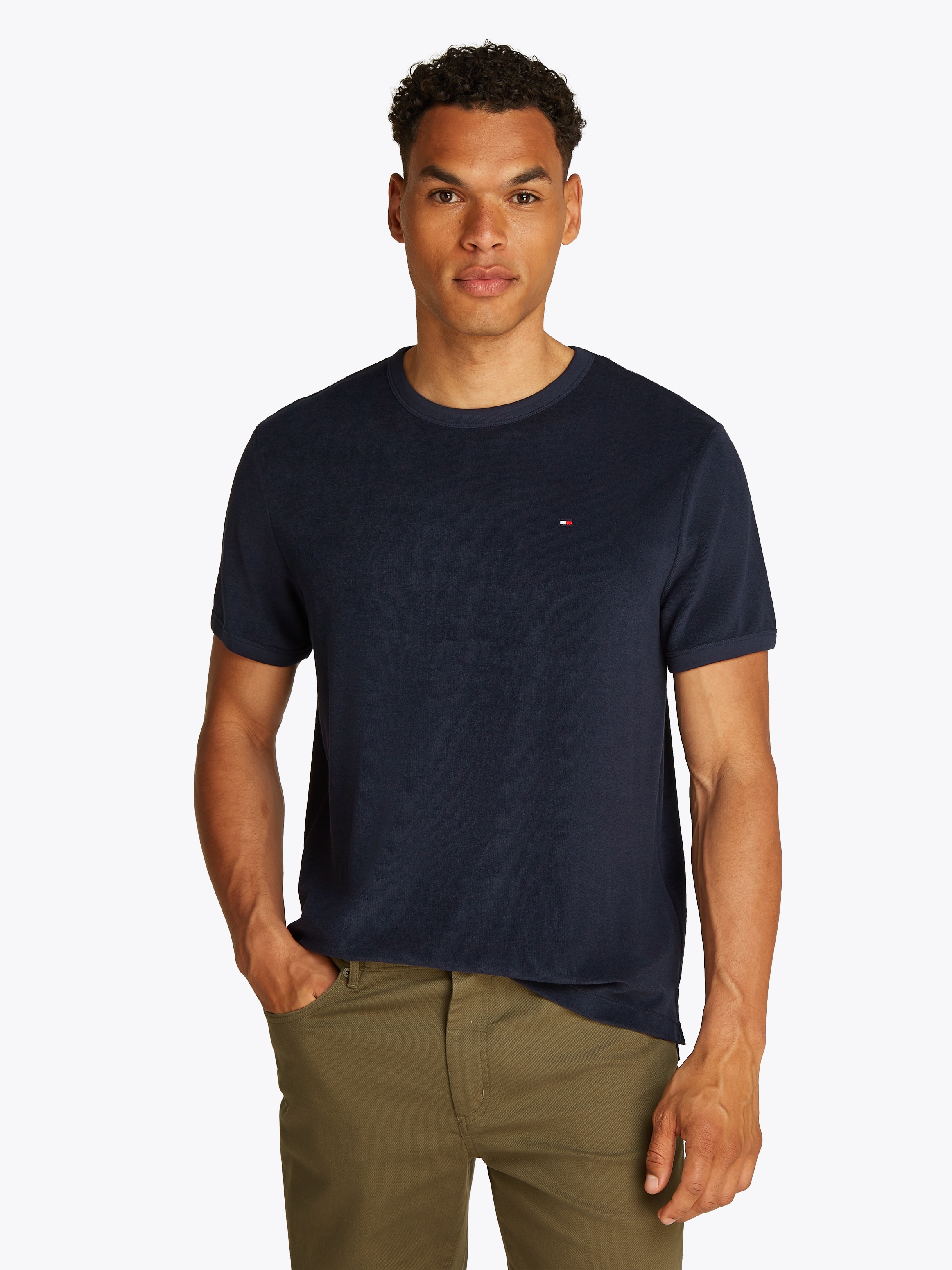Tommy Hilfiger T-Shirt "TERRY TOWELLING TEE", aus Frottee Samt günstig online kaufen