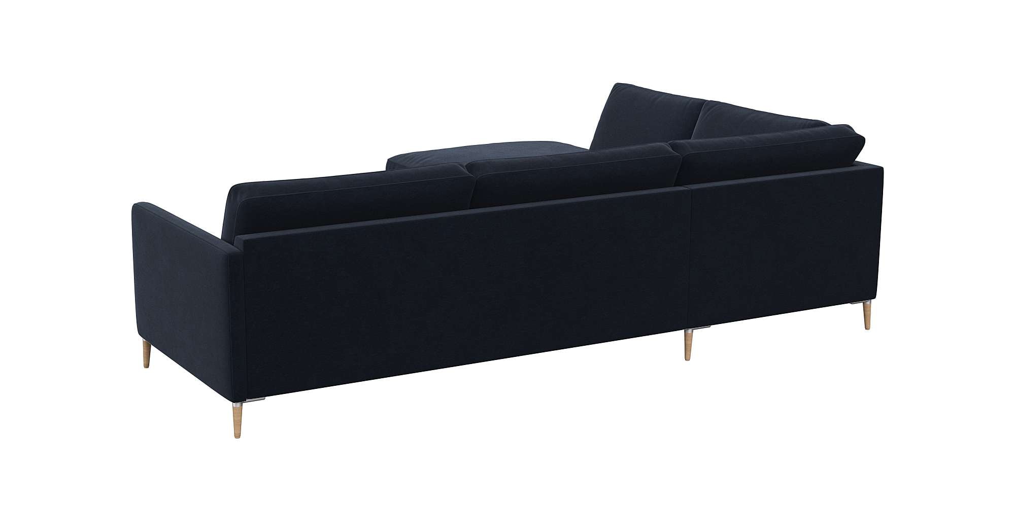 FLEXLUX Ecksofa »Fiore, L-Form«, schmale Armlehnen, Kaltschaum, Füße Alu+ Eiche