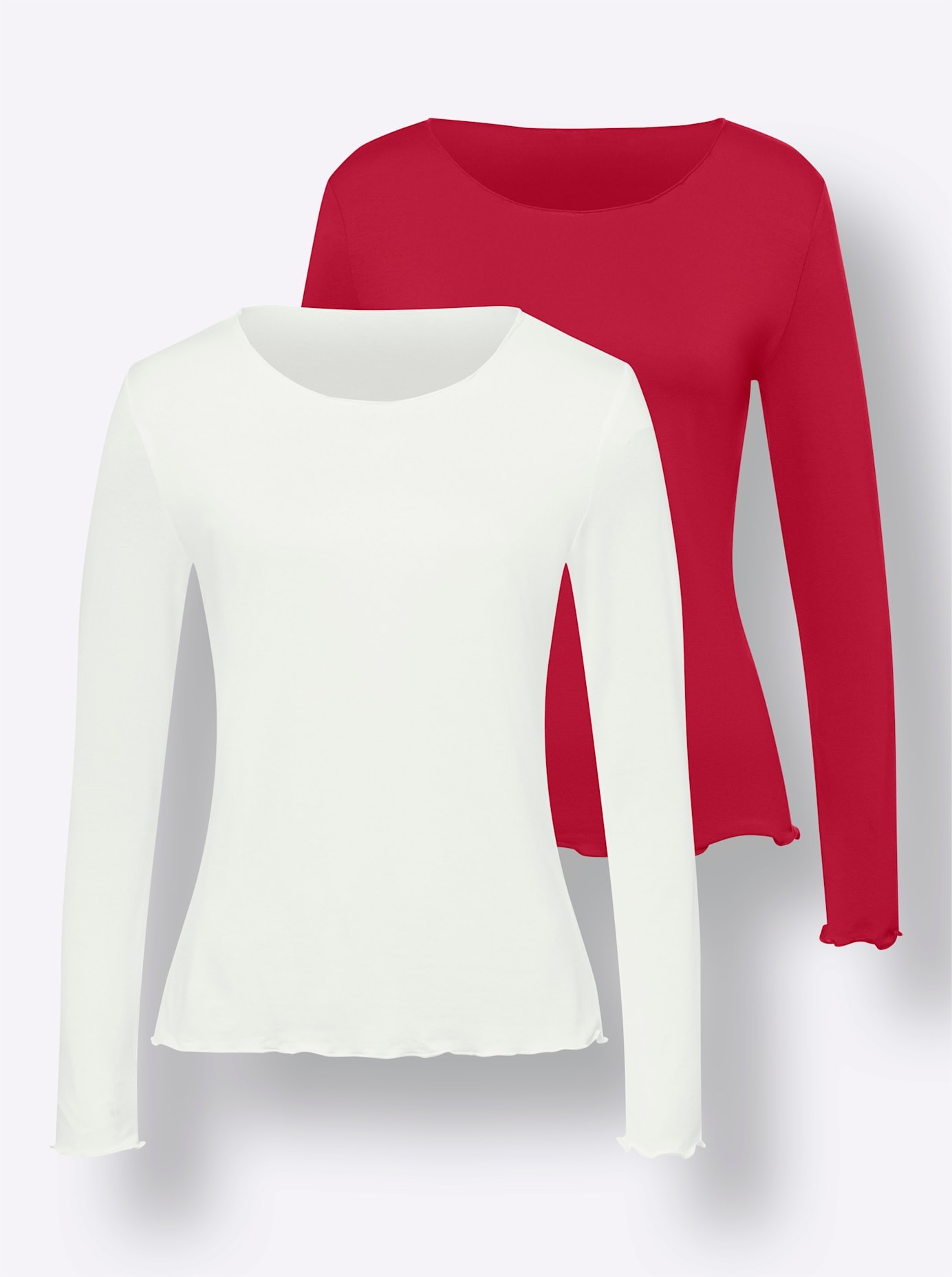 heine Langarmshirt »Doppelpack Shirts«, (2 tlg.)