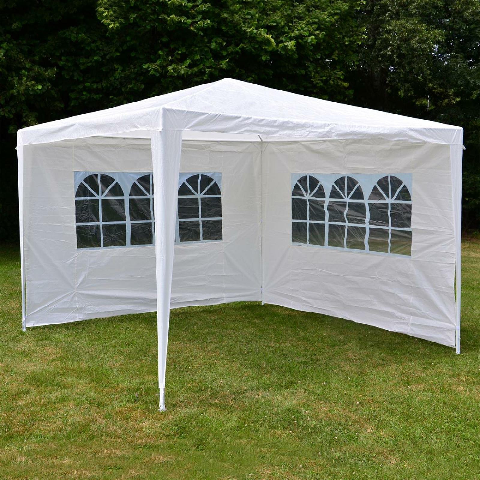 VCM Pavillon »Pavillion PE weiß, 3 x 3 m inkl. Seitenteilen mit Fenstern«