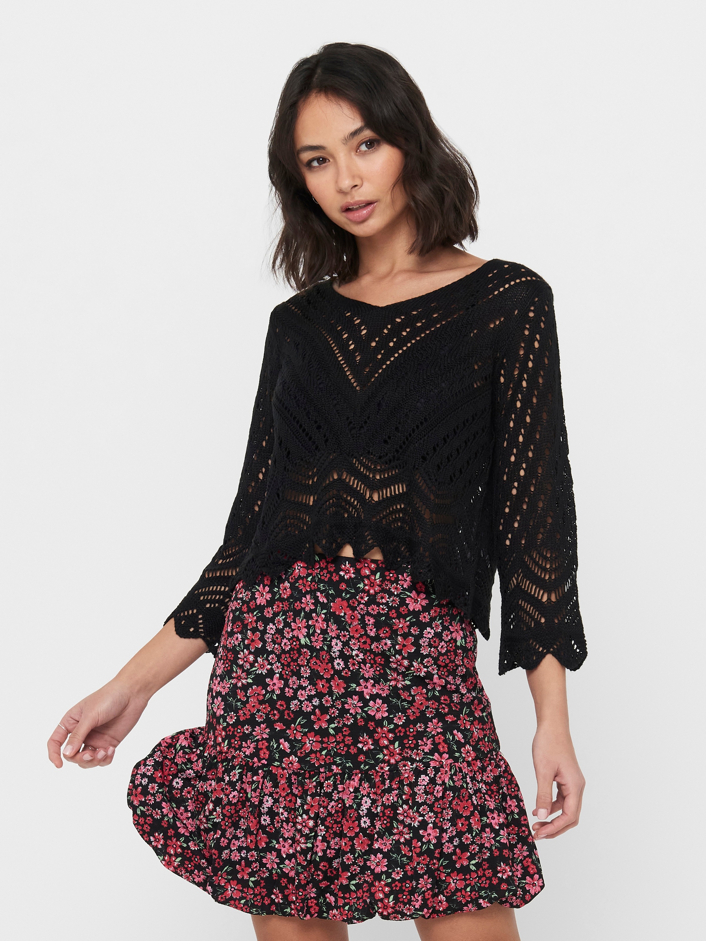 JDY "JDYNEW SUN 3/4 CROPPED PULLOVER KNT NOOS" günstig online kaufen