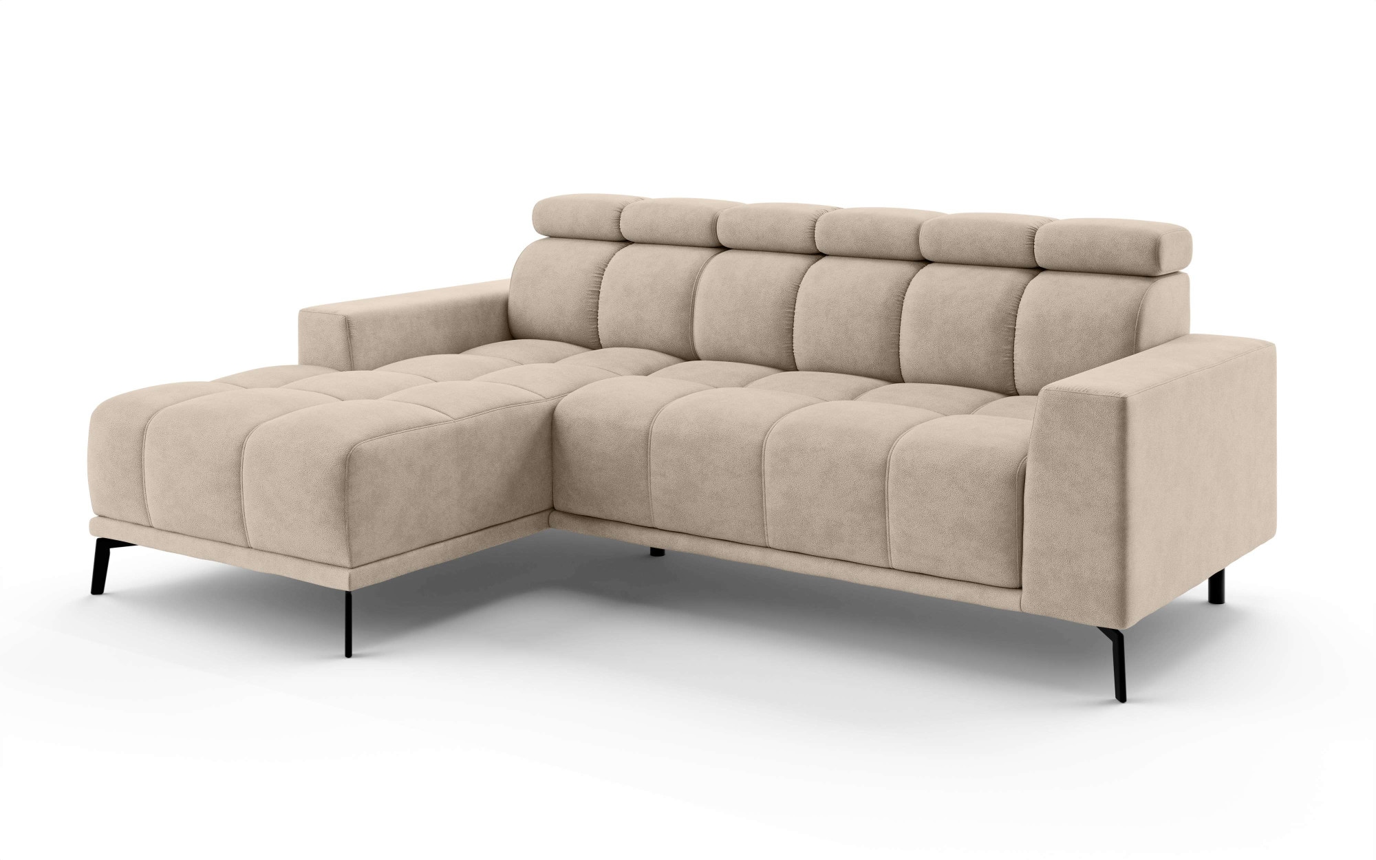 INOSIGN Ecksofa »CAZIE, Designsofa, L-Form, trendige Bubble-Optik,«, L-Form mit Wellenunterfederung, Recamiere rechts/links bestellbar