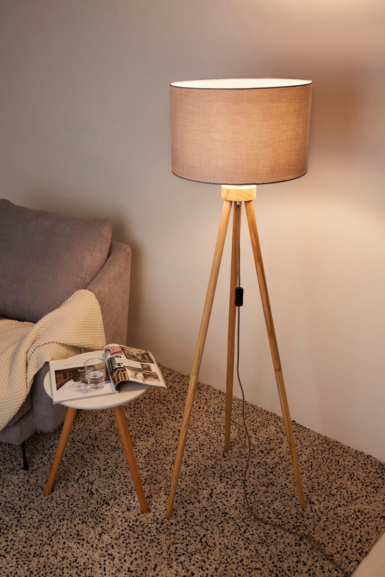 Pauleen Stehlampe »Grand Coziness«, 12 flammig-flammig, E27, Stoffschirm |  BAUR