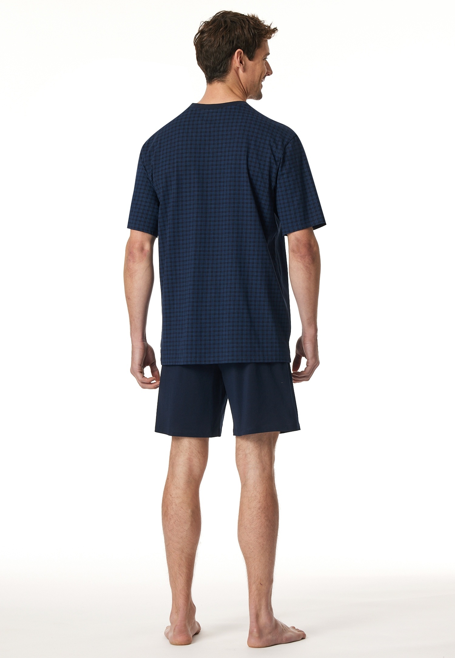 Thumbnail - Schiesser Shorty "Comfort Essentials" 2 tlg. Brusttasche, V-Ausschnitt, Kurzarm, Baumwolle