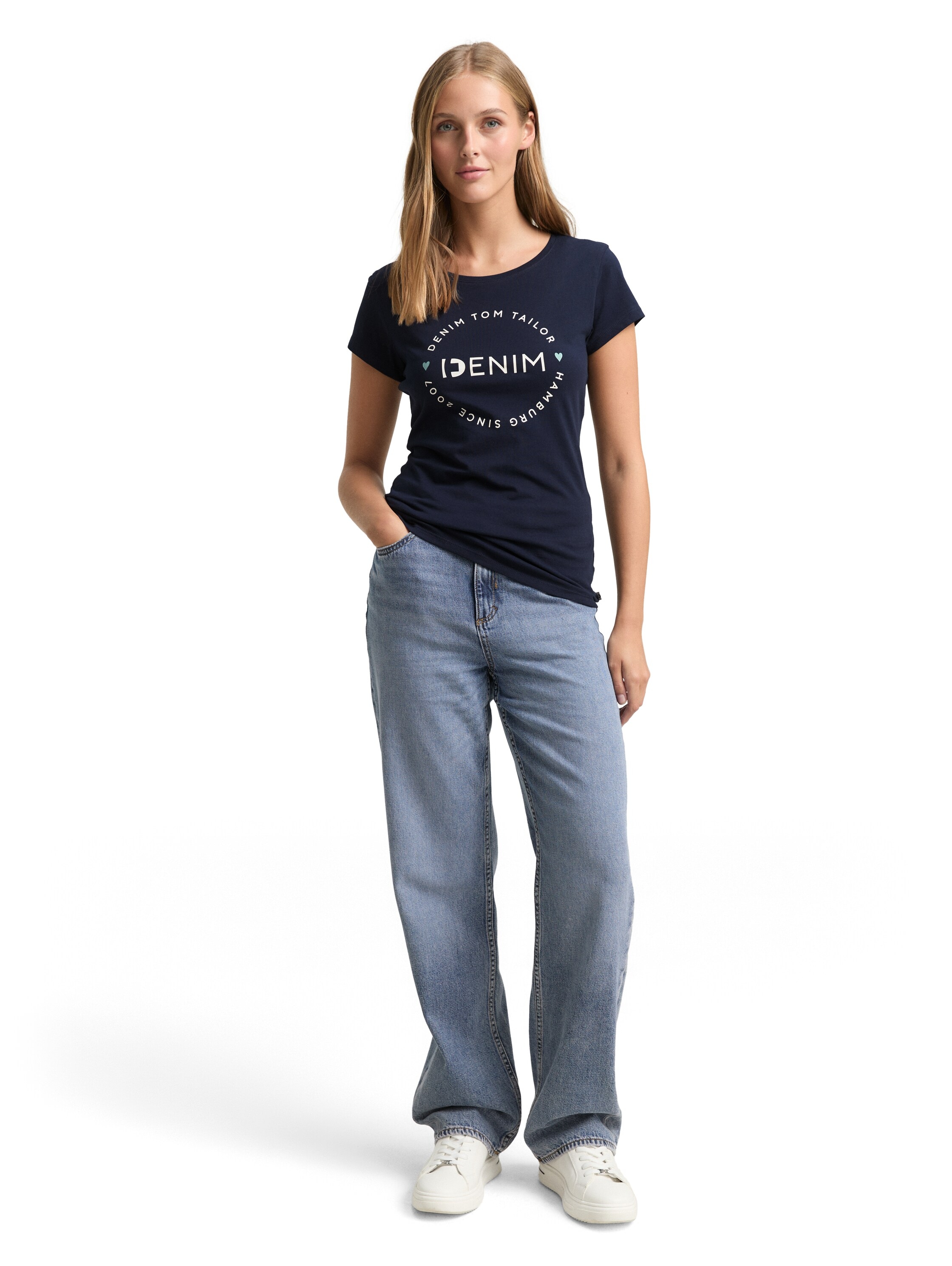 TOM TAILOR Denim T-Shirt Packung, 2-er Pack, 2 Stk. tlg.