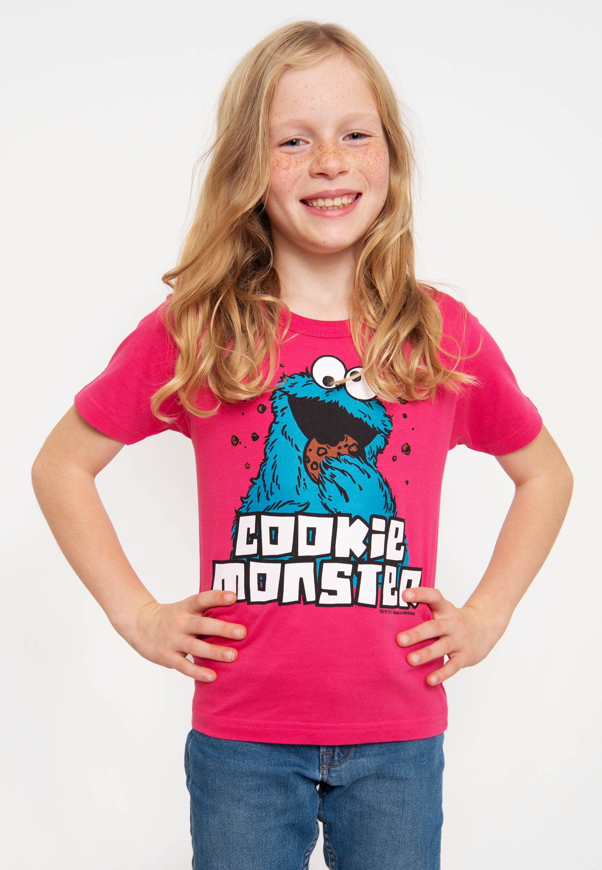 LOGOSHIRT T-Shirt »Sesamstraße - Krümelmonster«, mit coolem Frontprint  bestellen | BAUR