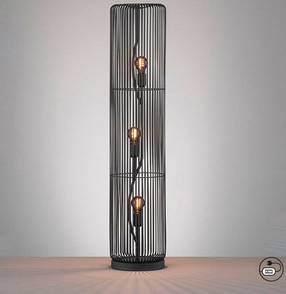 SCHÖNER WOHNEN-Kollektion Stehlampe »Cage«, flammig-flammig, Watt, | ohne Leuchtmittel E27 40 max. BAUR 3 3x