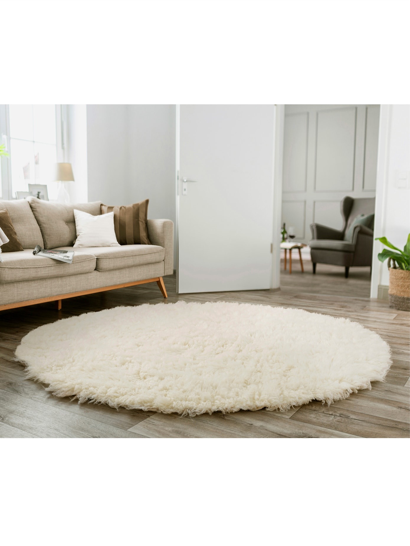 HEINE HOME Flokati Rug Natural 90x60cm 3