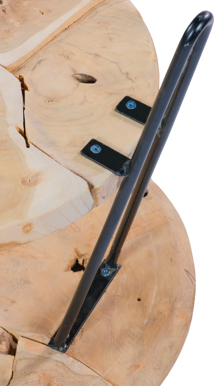 Kayoom Beistelltisch »Woodstock 225, Beistelltisch in Natur-Optik,hochwertiges Teakholz«, (1 St.), Hochwertiges Teakholz, Handarbeit, Abstand Tischplatte: 23 cm