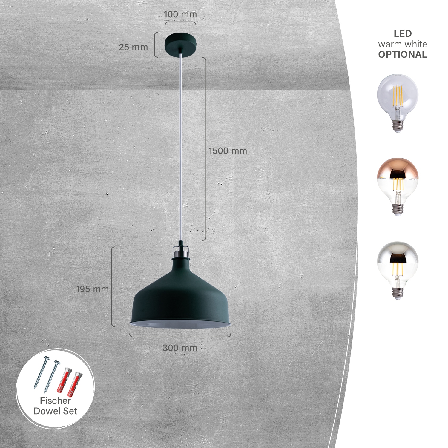 Esszimmer Paco Küchenlampe Pendelleuchte flammig-flammig, Hängend Industrial Hängelampe 1 »JAMES«, | Home Esstischlampe BAUR