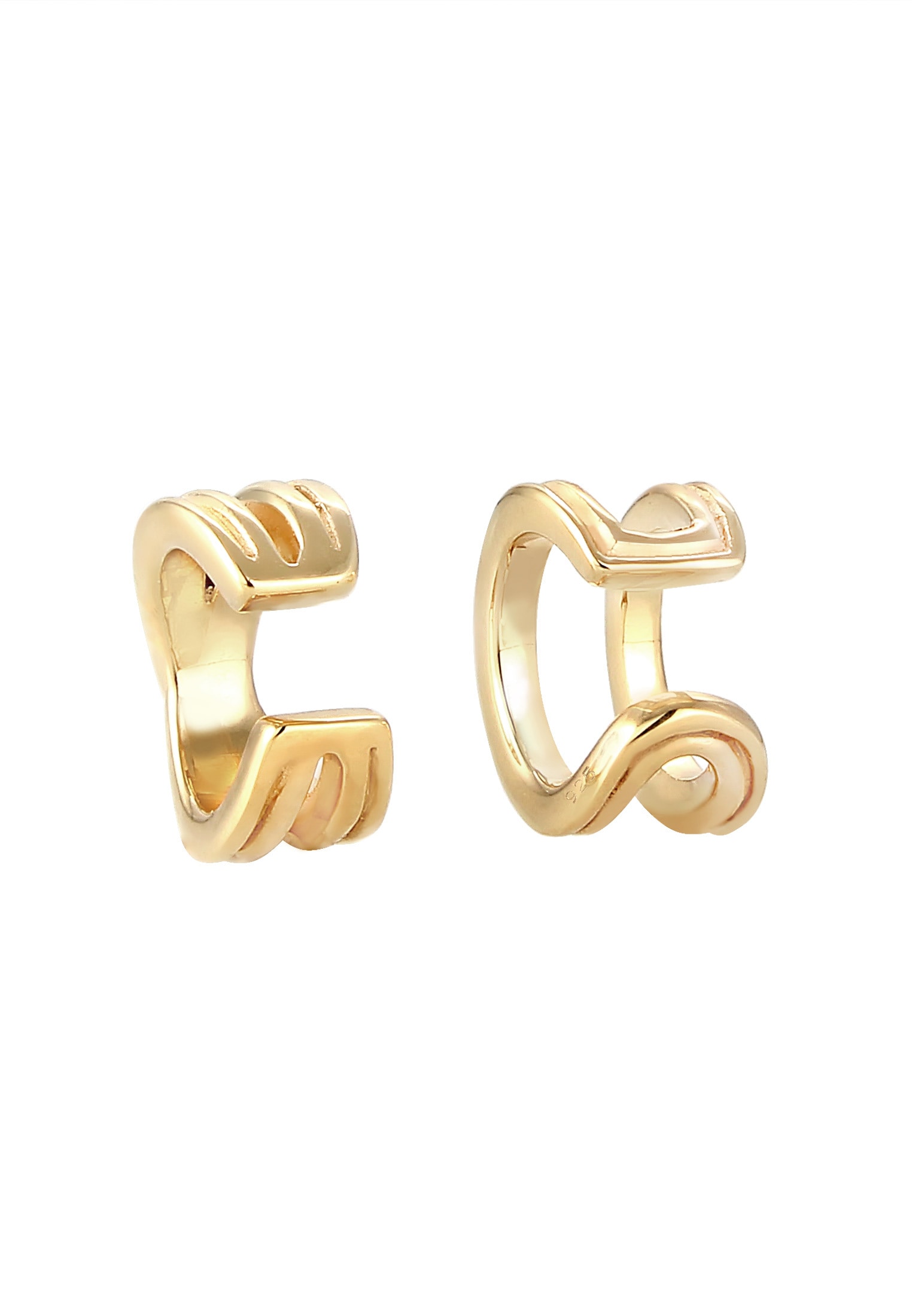 Elli Paar Ohrhaken »Earcuff ohne Stein 925 Sterling Silber«