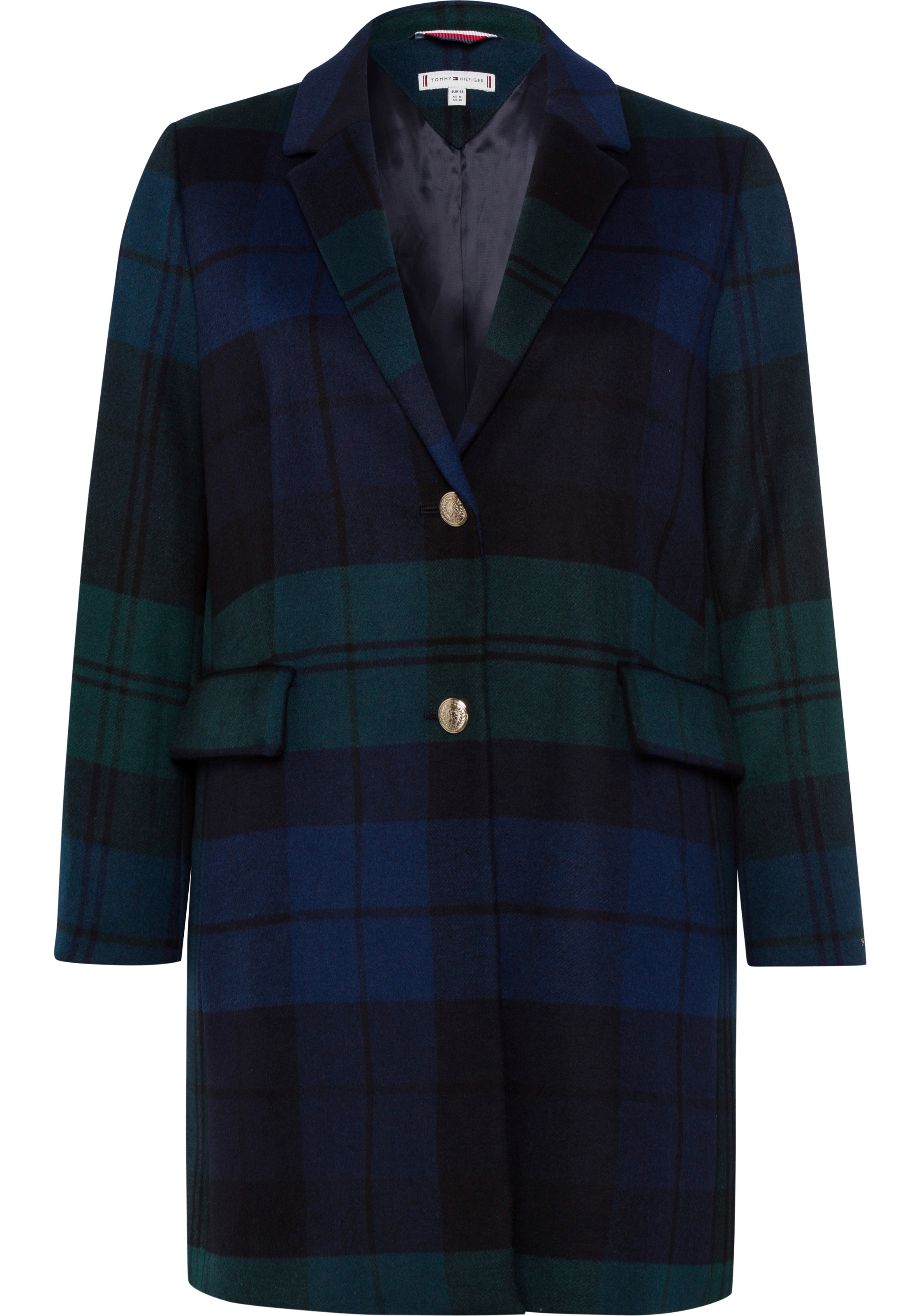 Tommy Hilfiger Curve Kurzmantel »CRV CHECK CLASSIC COAT«, mit elegant wirkenden... kaufen