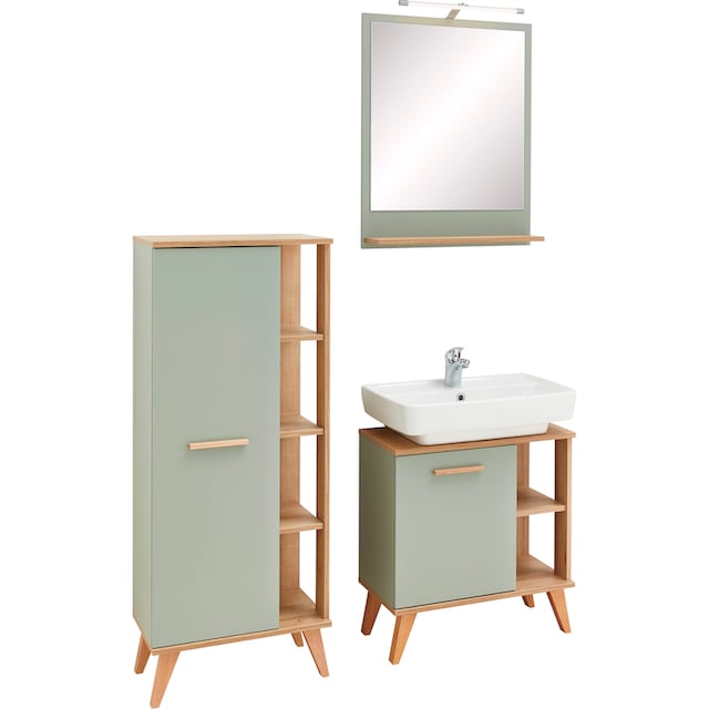 PELIPAL Badmöbel-Set »Quickset 963«, (3 St.), Breite 60 cm, Spiegel,  Midischrank und Waschbeckenunterschrank bestellen | BAUR