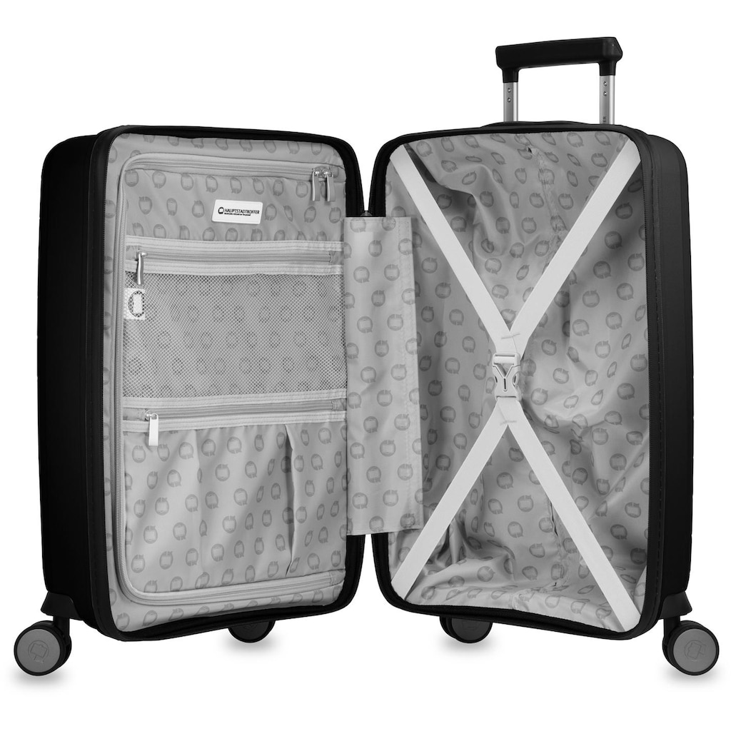 Hauptstadtkoffer Hartschalen-Trolley »TXL, schwarz, 55 cm«, 4 Rollen