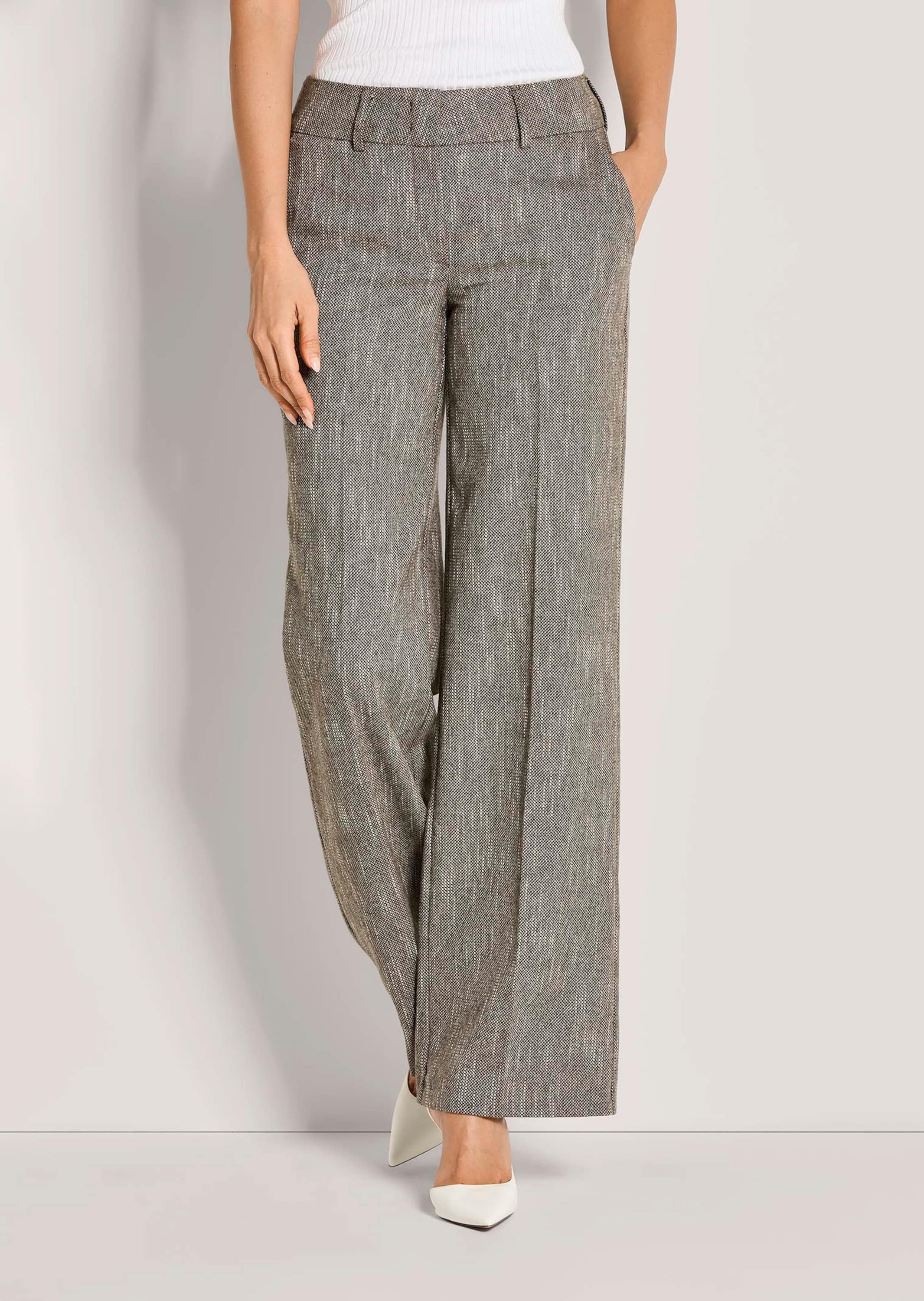 MADELEINE Stoffhose »Tweedhose Tweed-Hose mit elastischem Bund«