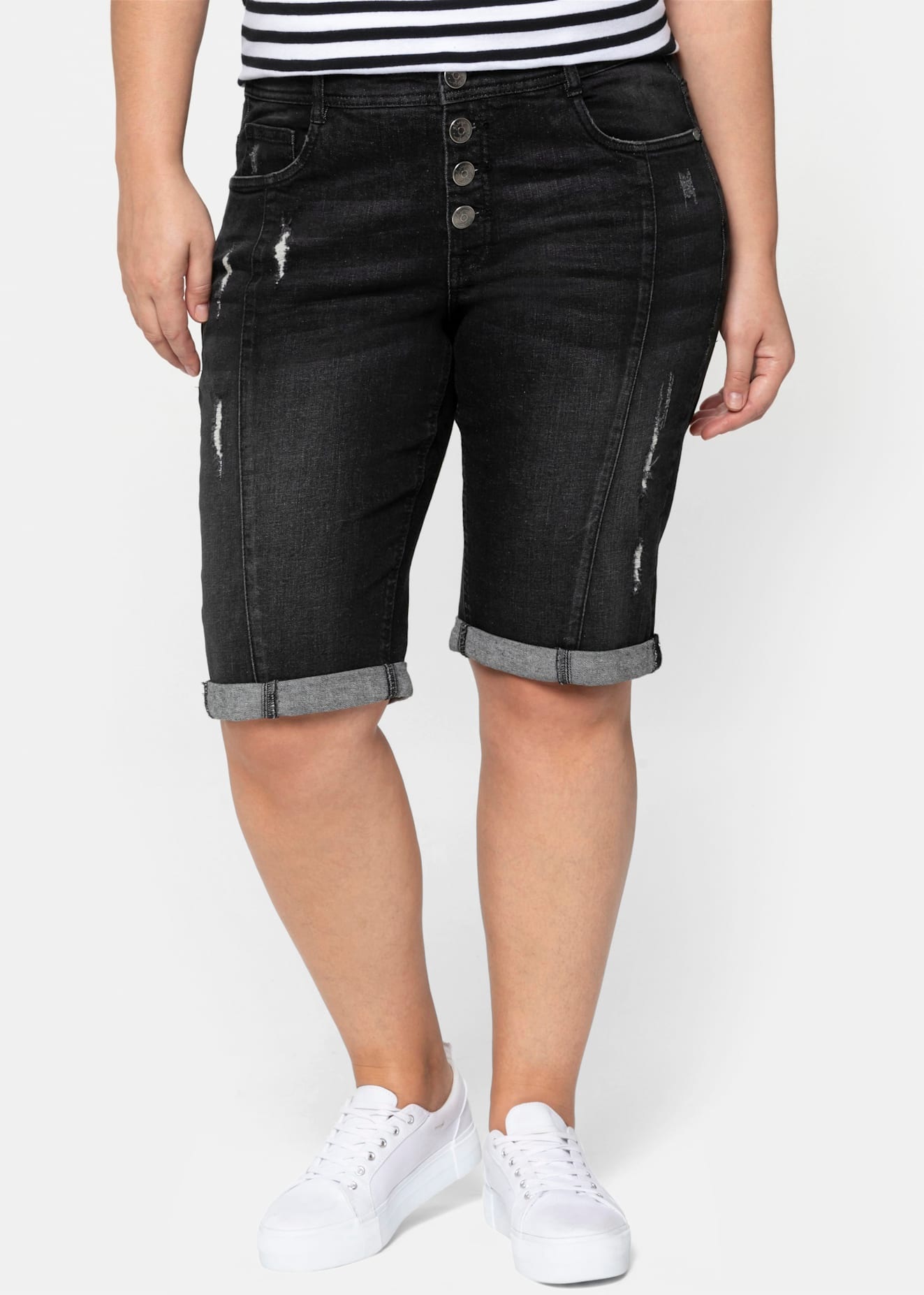 Sheego Jeansbermudas, (1 tlg.) günstig online kaufen
