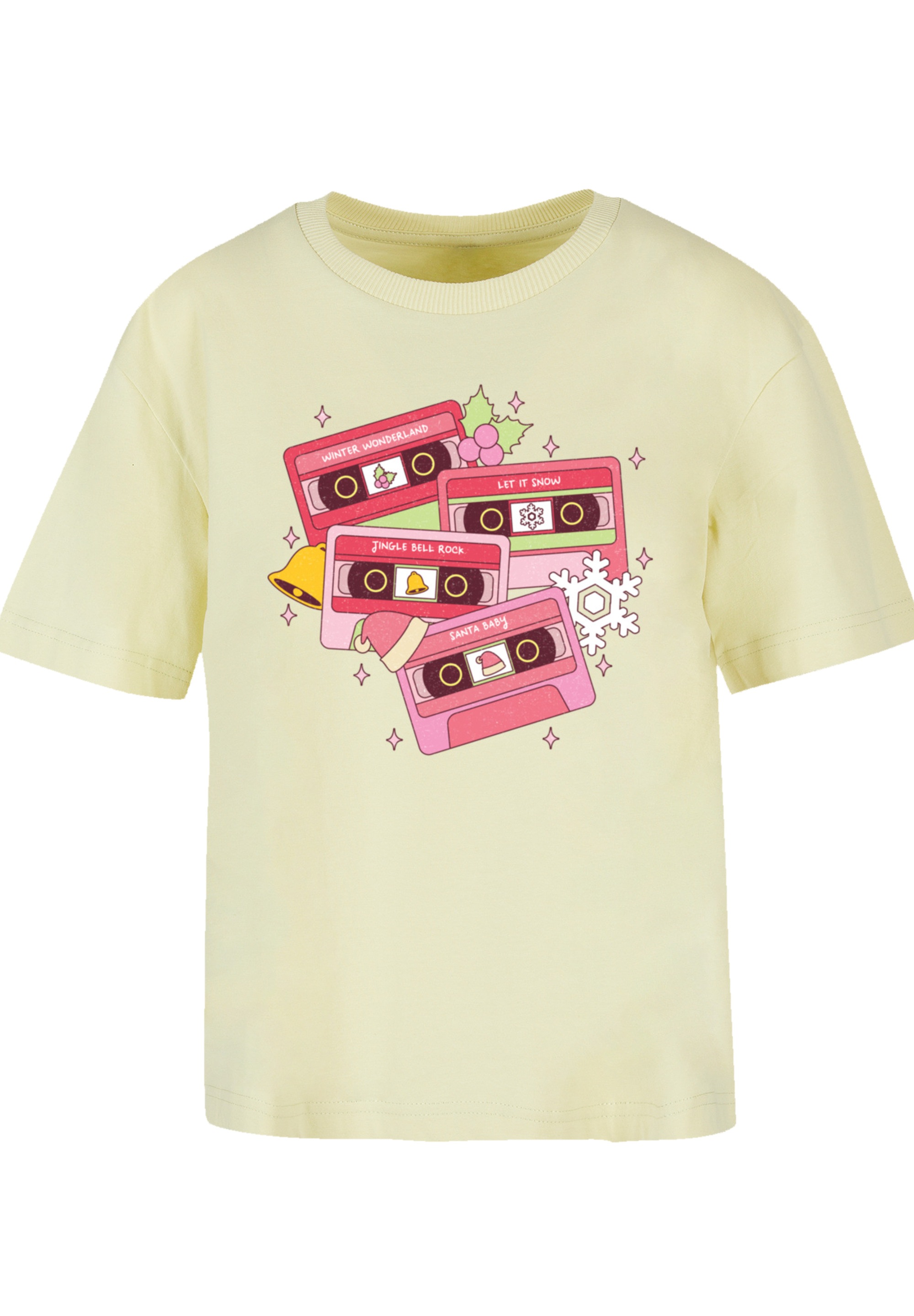 F4NT4STIC T-Shirt "Weihnachten Retro Song Tapes Pink", Premium Qualität, We günstig online kaufen