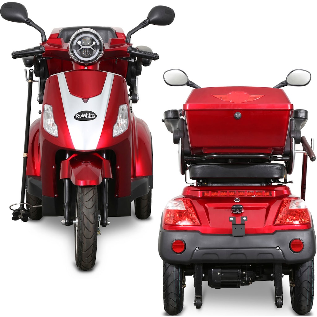 Rolektro Elektromobil »E-Trike 25 V.2, Blei-Gel-Akku«, 1000 W, 25 km/h, (mit Topcase)