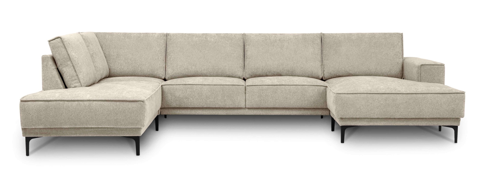 Places of Style Wohnlandschaft "XXL Sofa Oland, Struktur, Flachgewebe, Luxu günstig online kaufen