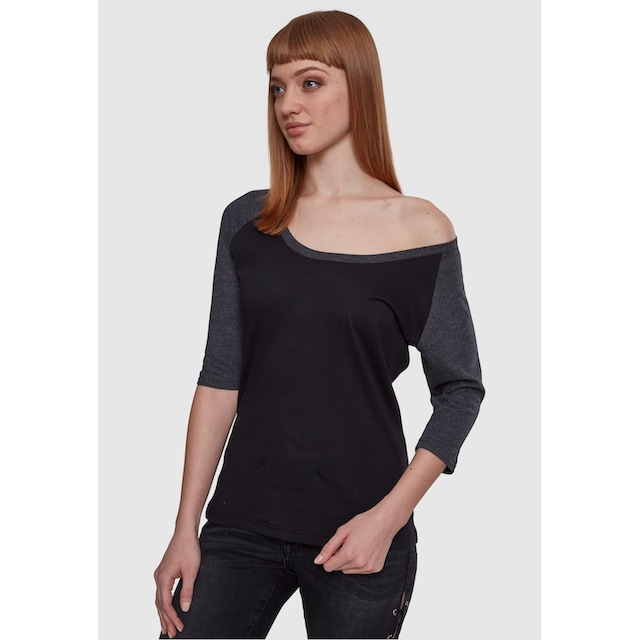 Black Friday URBAN CLASSICS Longsleeve »Damen Ladies 3/4 Contrast Raglan Tee«,  (1 tlg.) | BAUR