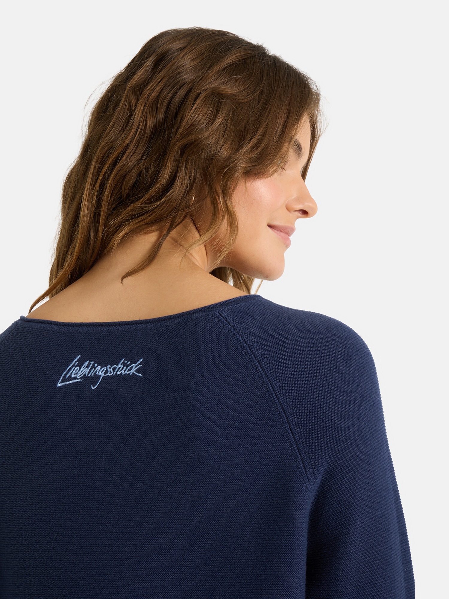 Lieblingsstück Rundhalspullover »BiancaEP« aus reiner Baumwolle, unifarbenes Design