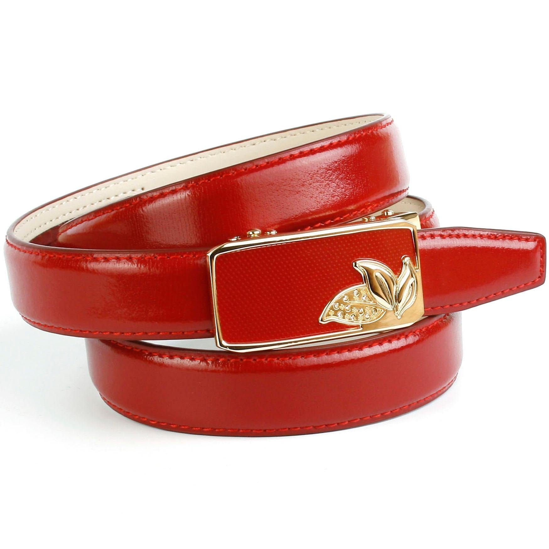 Schnalle rot | Crown mit Blättern online in Ledergürtel, kleinen Anthoni mit, BAUR bestellen