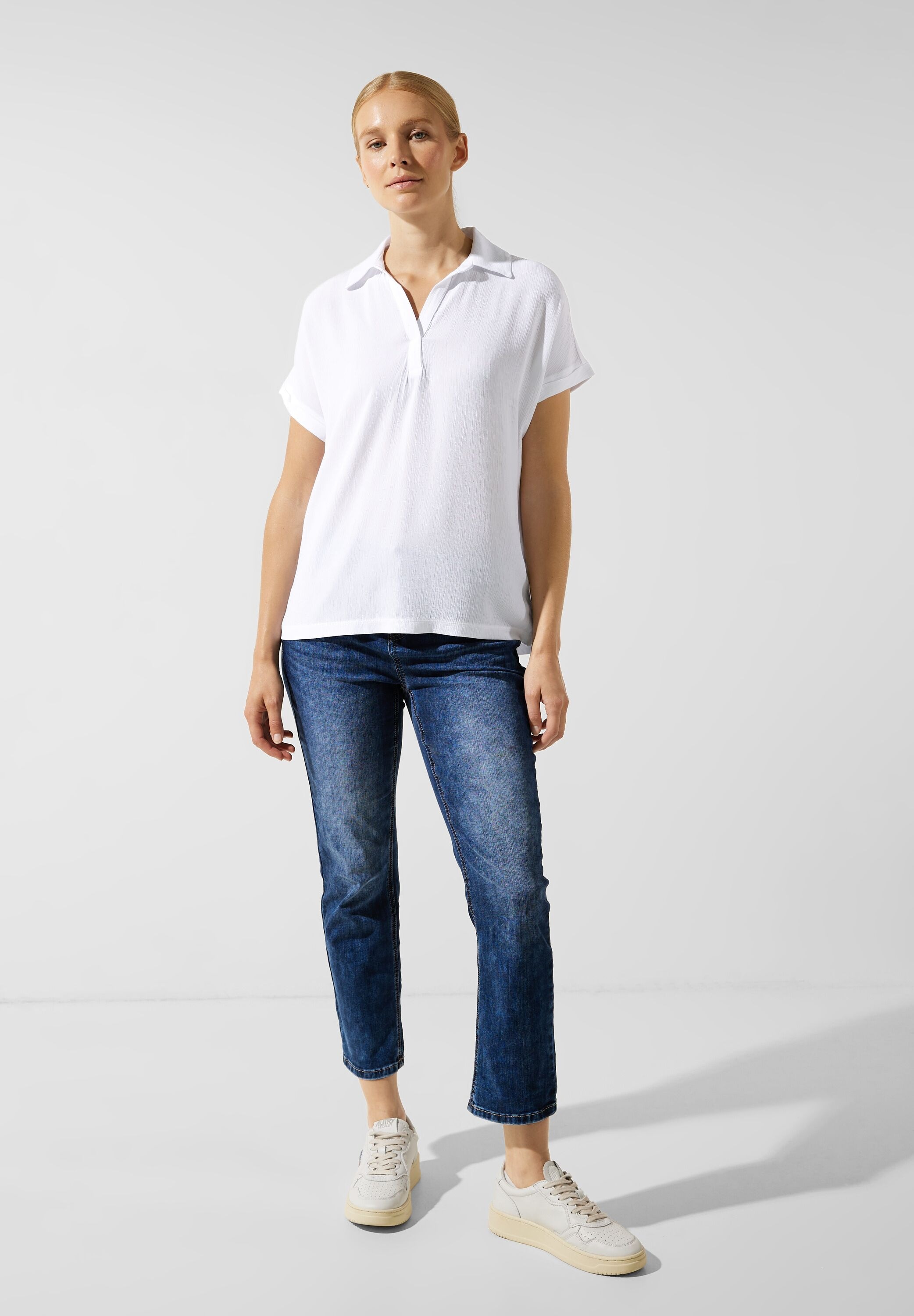 STREET ONE Poloshirt, aus softer Viskose