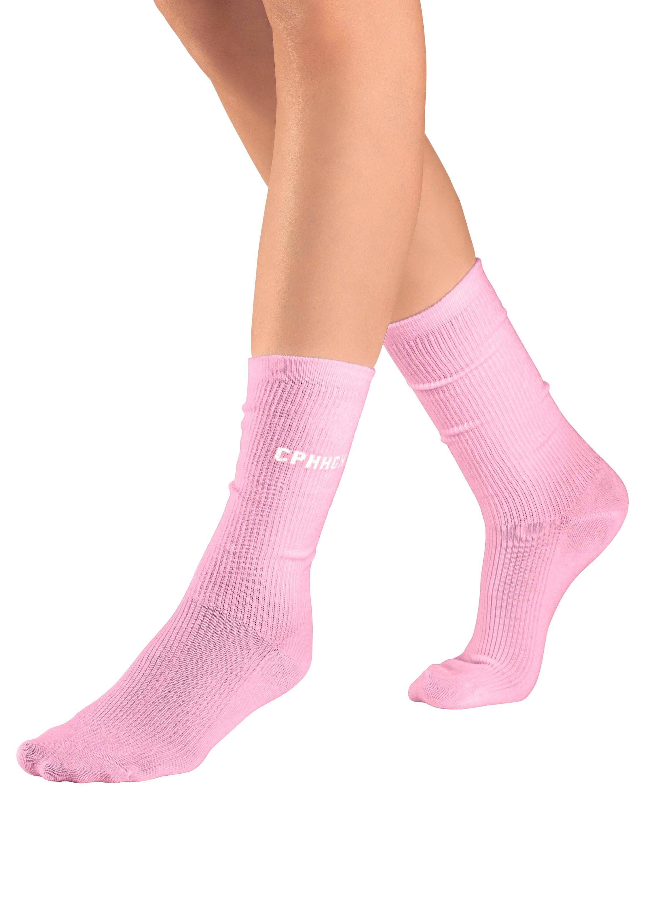 Copenhagen Studios Basicsocken, (Packung, 3 Paar), mit Rippstruktur und Stickerei