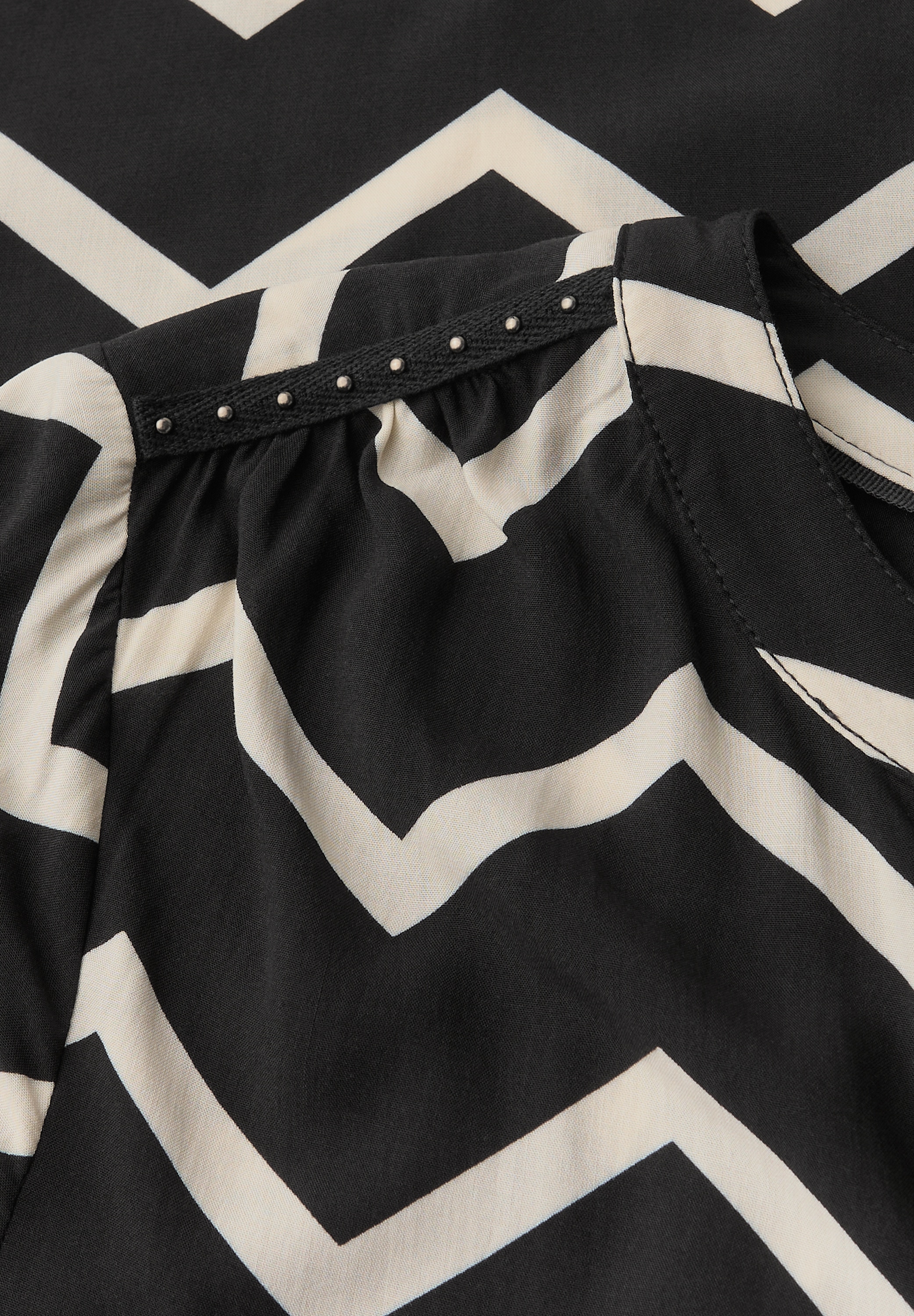 STREET ONE Langarmbluse mit Zick Zack Muster